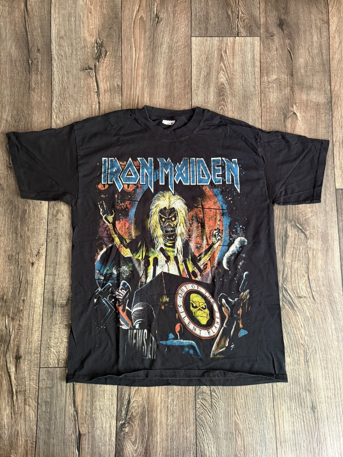 Iron Maiden X Vintage 2000s Iron Maiden Out Of The Silent Planet Rock T Shirt Hoodie, Sweatshirt | PodTeesHub.com