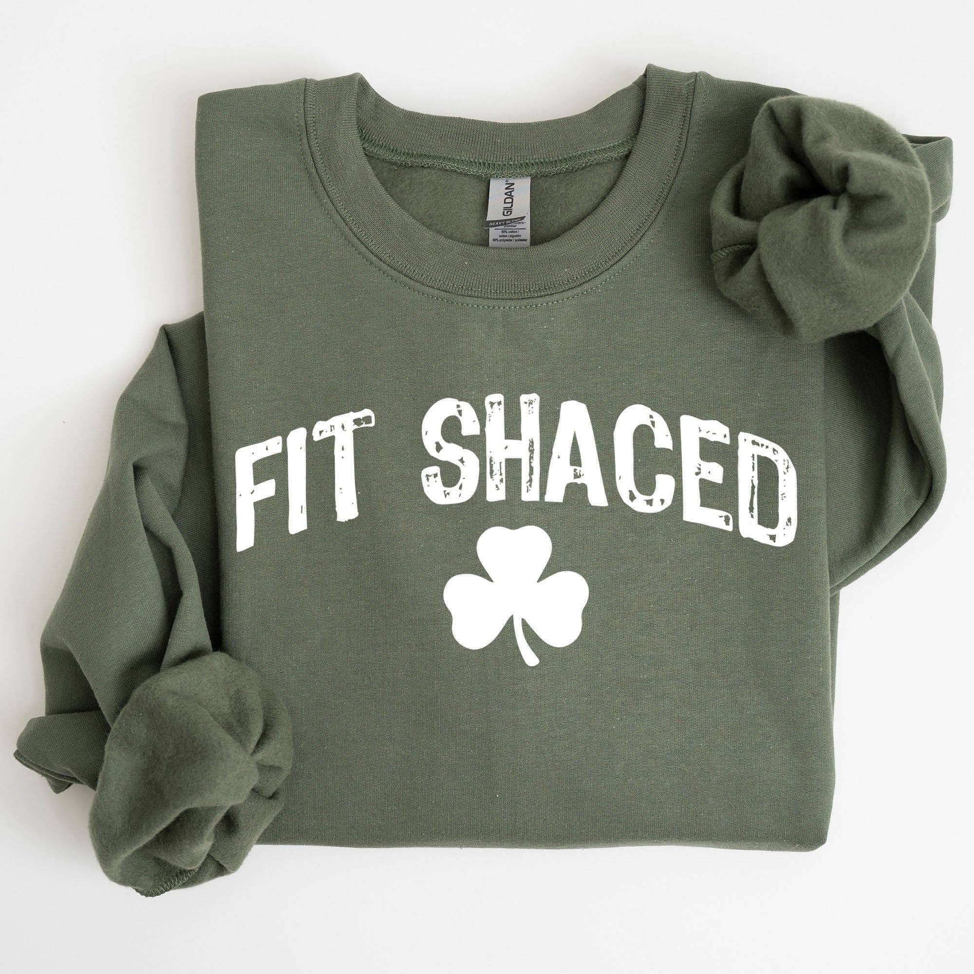 Fit Shaced Funny Clover Shamrock St Patrick's Day Sweatshirt T-Shirts, Hoodie | PodTeesHub.com