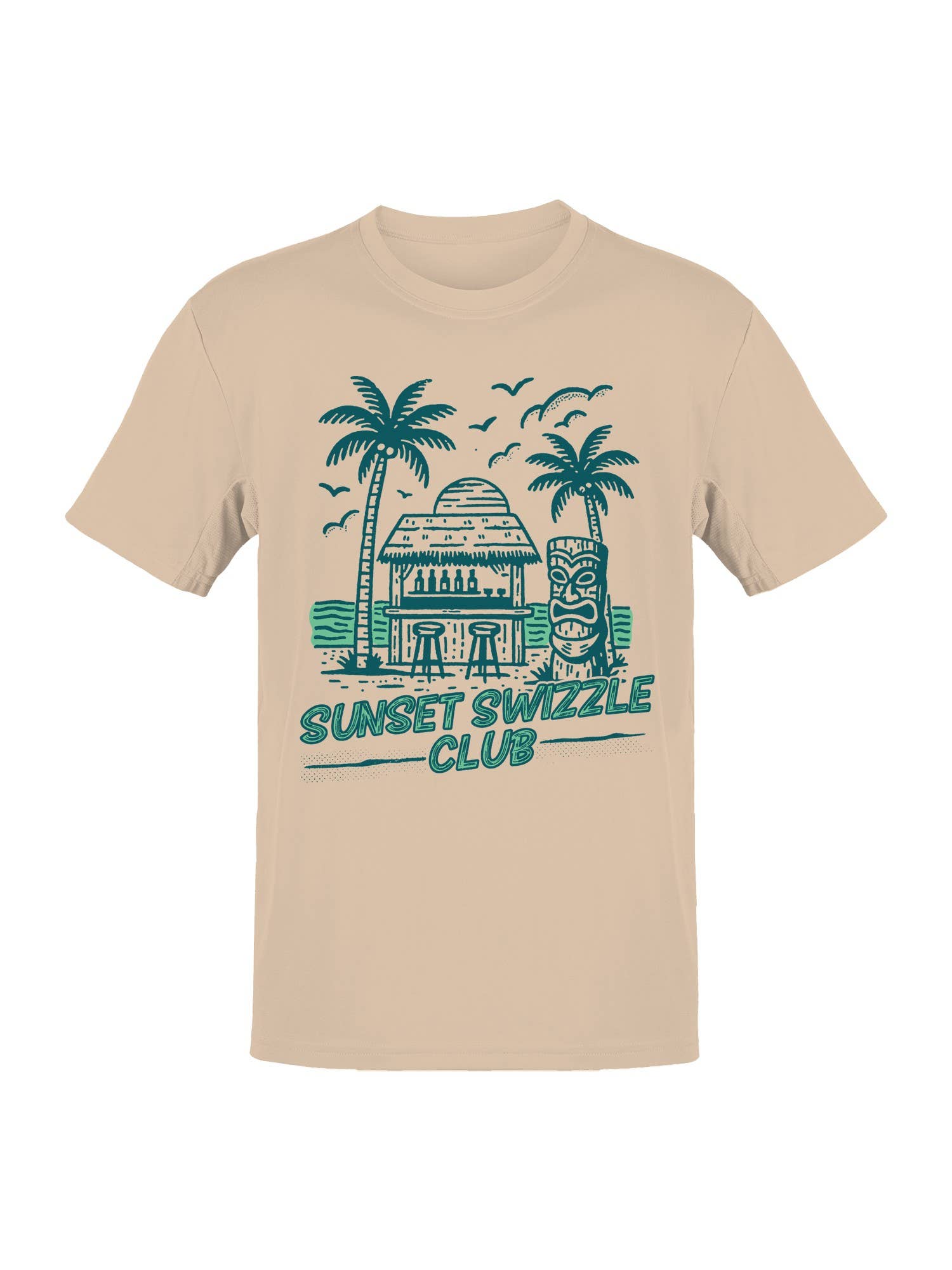 Tropical Sunset Swizzle Club Vibes Men's T-Shirt Hoodie, Sweatshirt | PodTeesHub.com