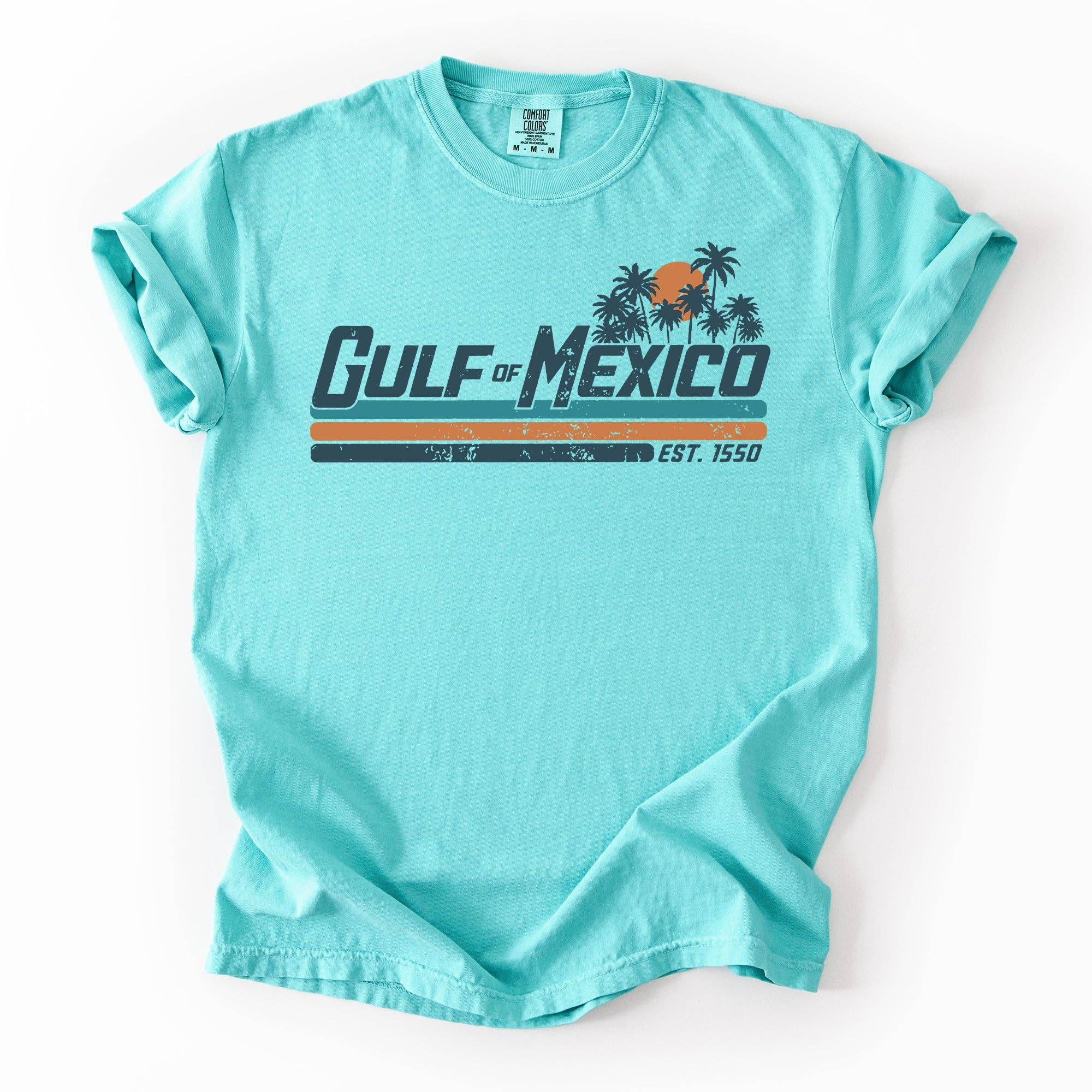 Retro Gulf of Mexico, Vintage Beach, Palm Trees Tshirt Hoodie, Sweatshirt | PodTeesHub.com