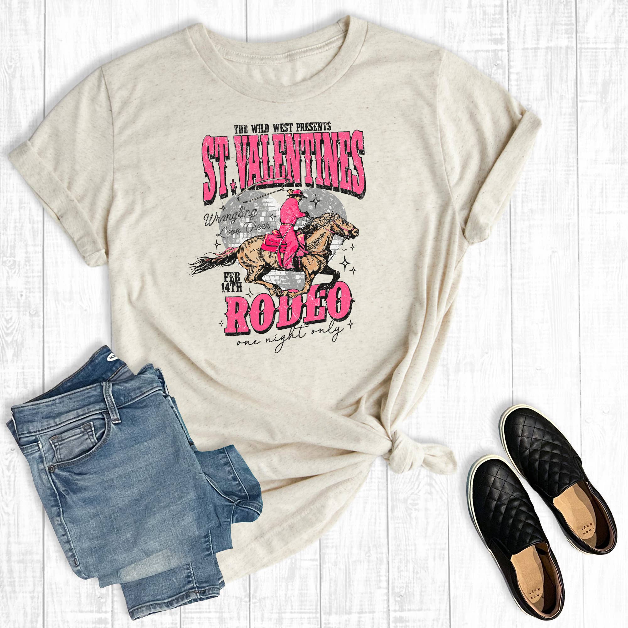 St.Valentines Wild West Rodeo Graphic Tee Hoodie, Sweatshirt | PodTeesHub.com
