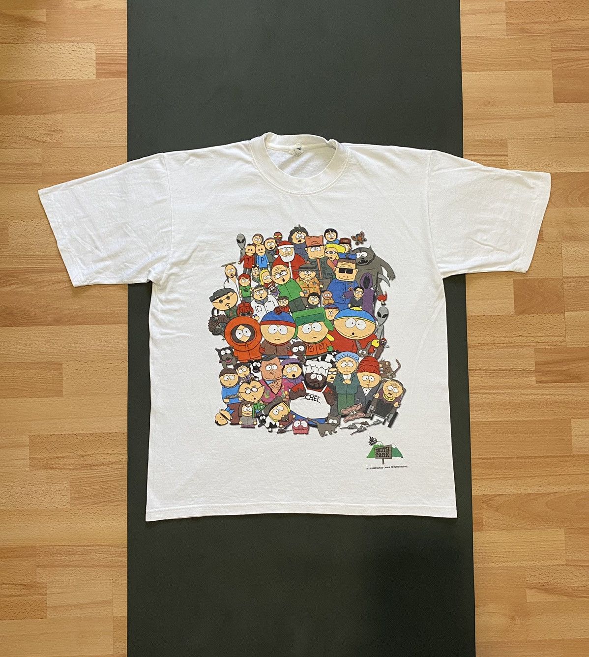 Vintage South Park Comedy Central Full Cast Promo M 1998 T-Shirts, Hoodie, Sweatshirt | PodTeesHub.com