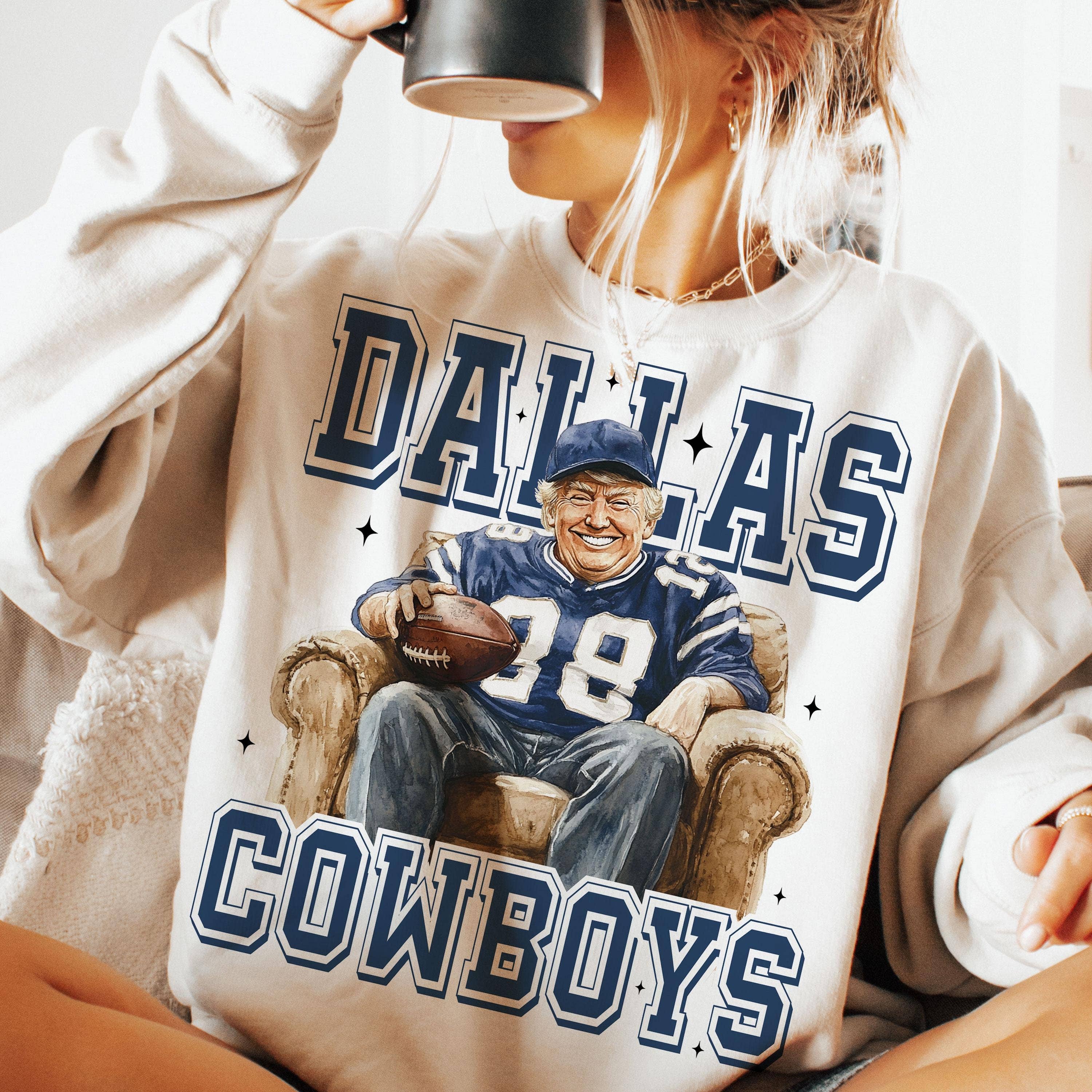 Dallas Cowboys Football Trump Christmas T-Shirt For Fans Hoodie, Sweatshirt | PodTeesHub.com