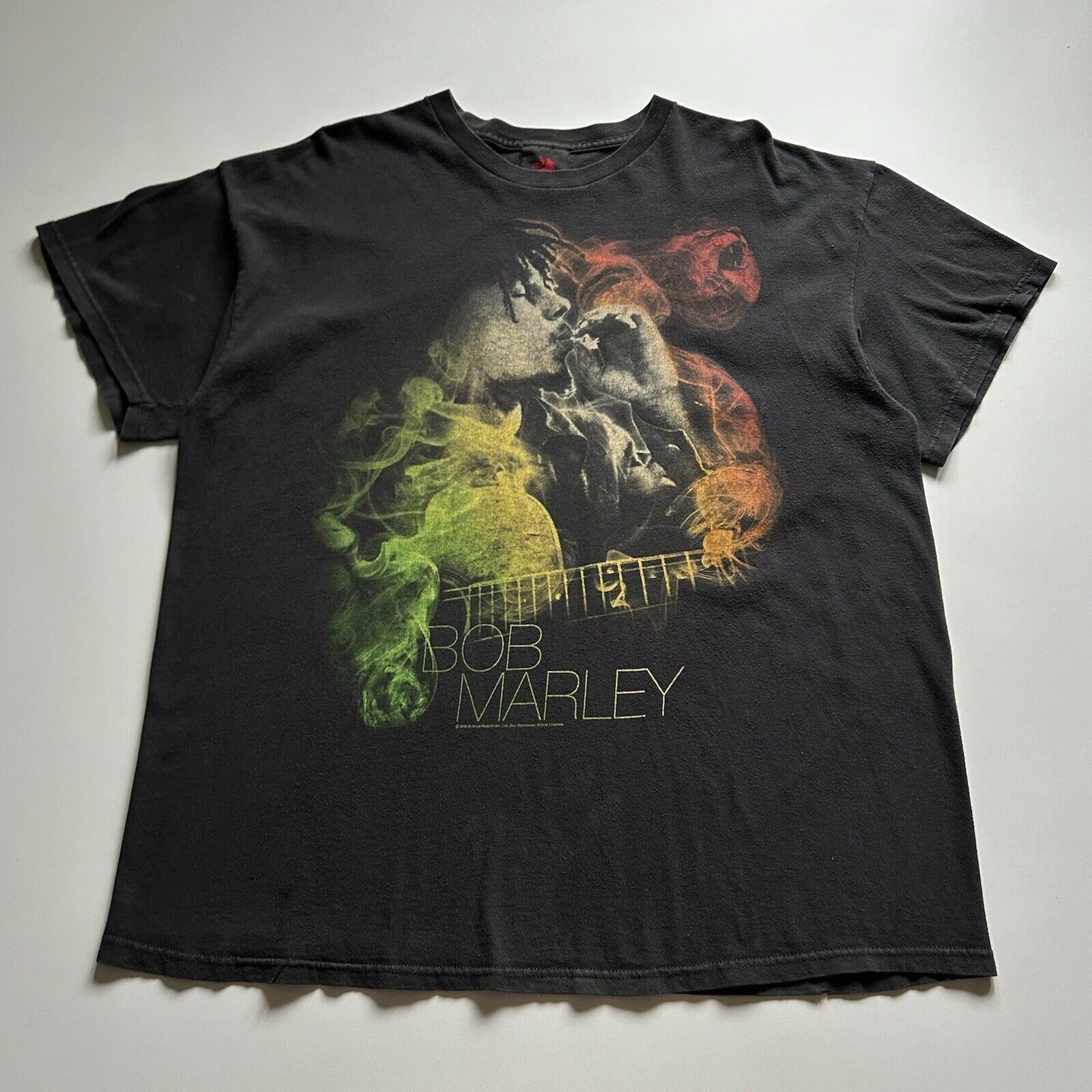 Band Tees Vintage Y2k Bob Marley Weed Smoke Art Shirt 2xl Faded Black Hoodie, Sweatshirt | PodTeesHub.com