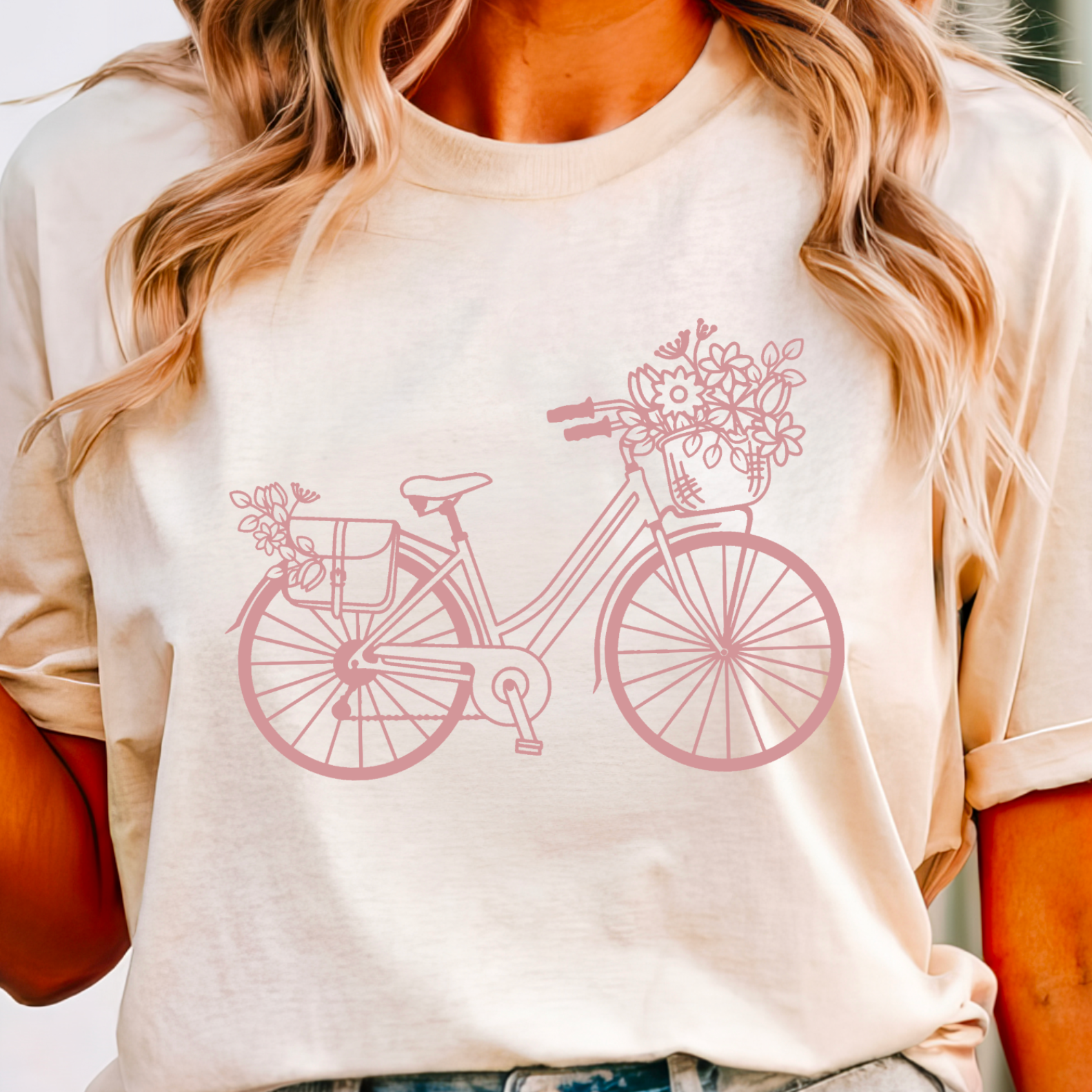 Spring Bicycle Women’S Comfort Color Graphic Tee Hoodie, Sweatshirt | PodTeesHub.com