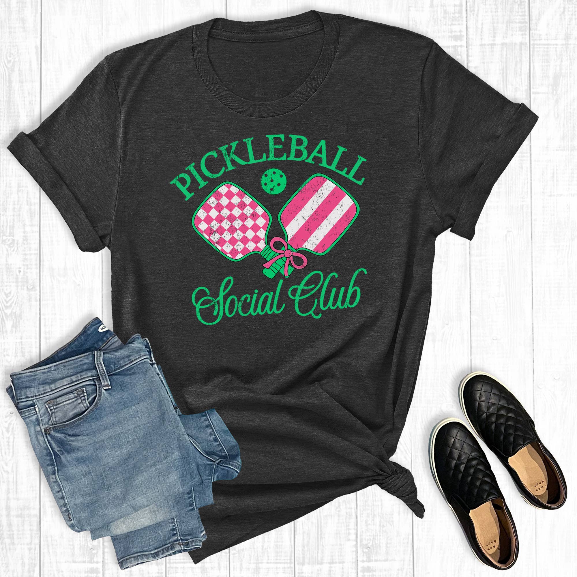 Retro Preppy Pickleball Social Club Graphic Tee Hoodie, Sweatshirt | PodTeesHub.com