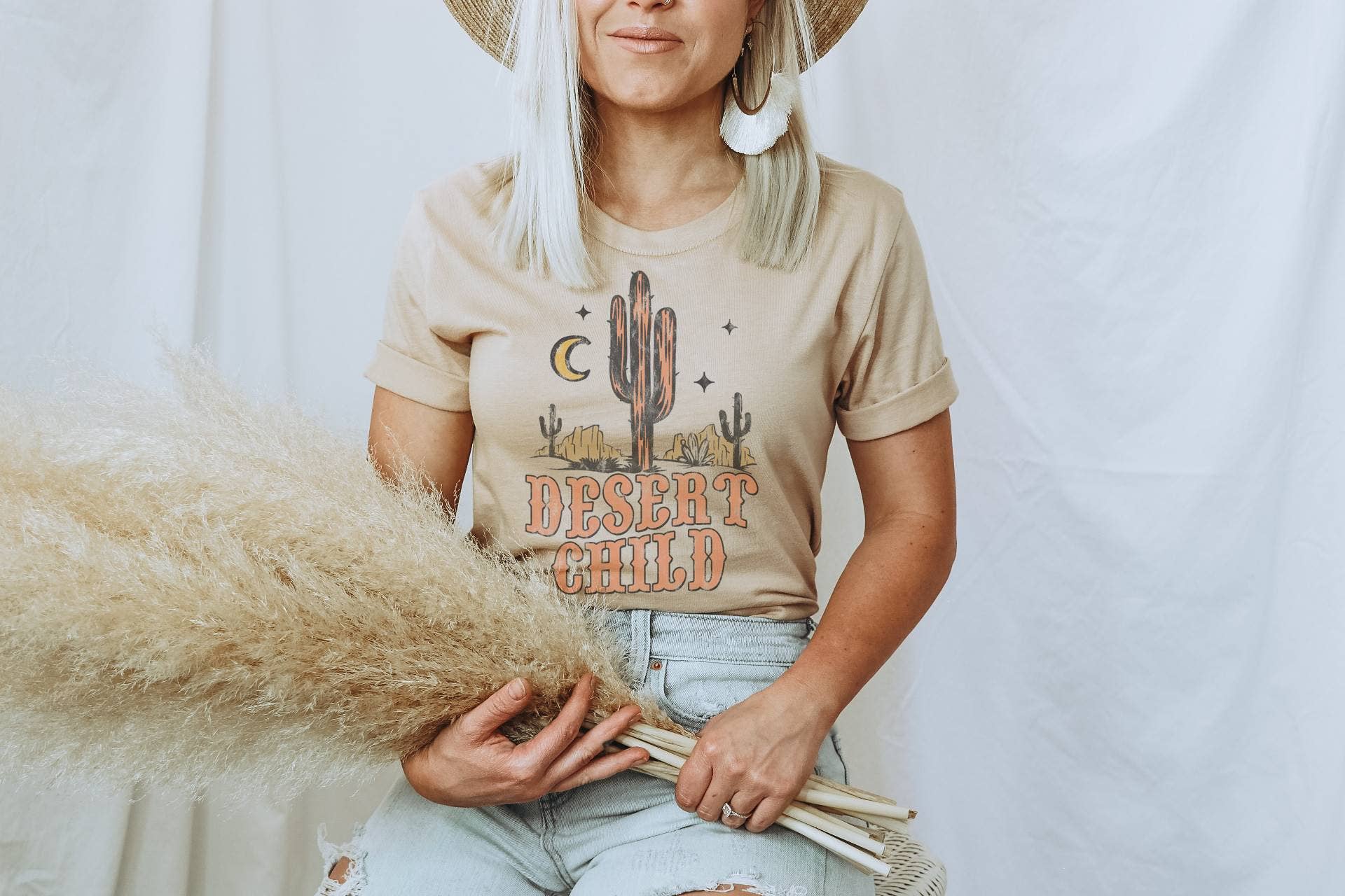 Desert Child Cactus Graphic Tee | Desert Vibes Tee Hoodie, Sweatshirt | PodTeesHub.com