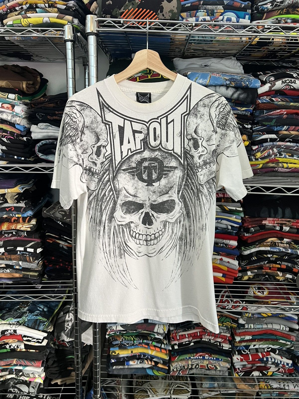 2000s Tapout Skull Wings Aop Ufc Y2k Tee Hoodie, Sweatshirt | PodTeesHub.com