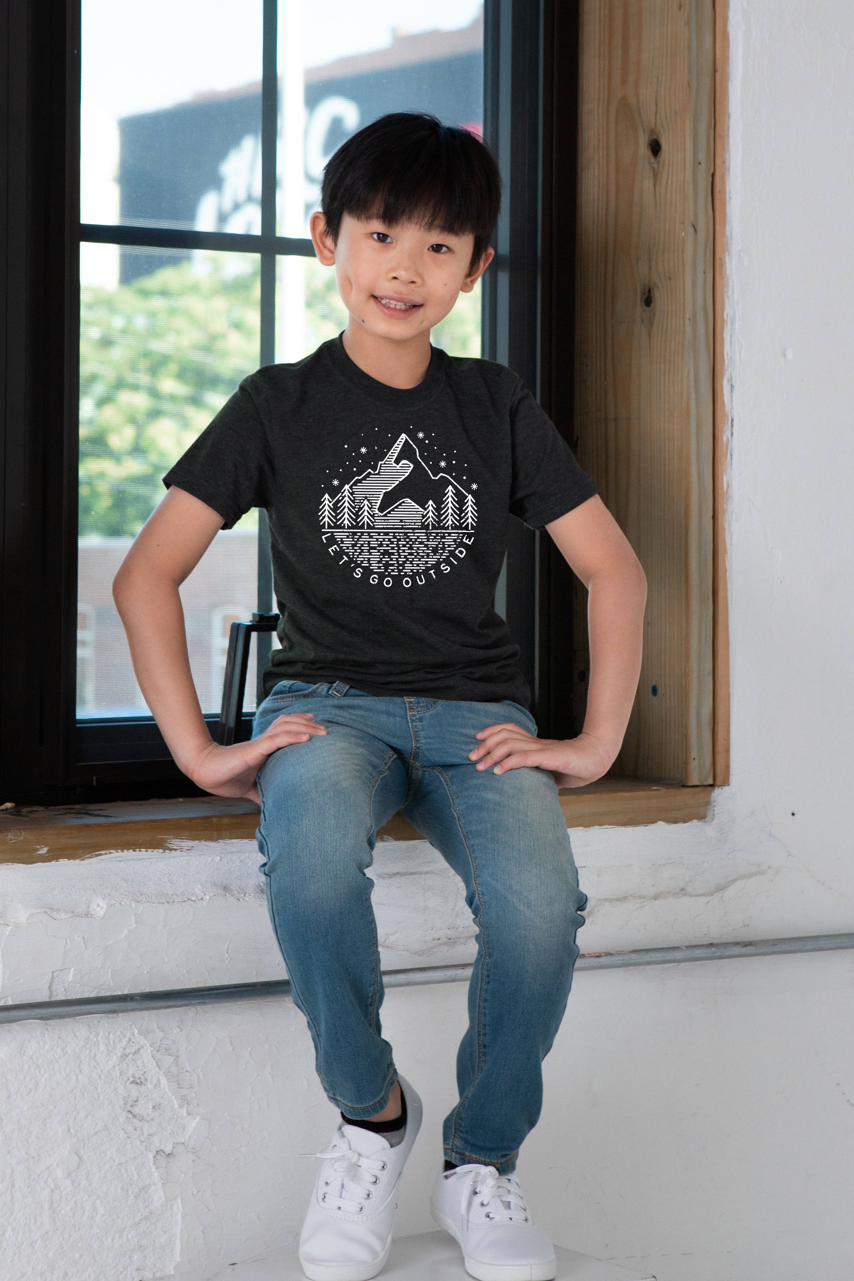 Lets Go Outside Youth Graphic Tee Hoodie, Sweatshirt | PodTeesHub.com