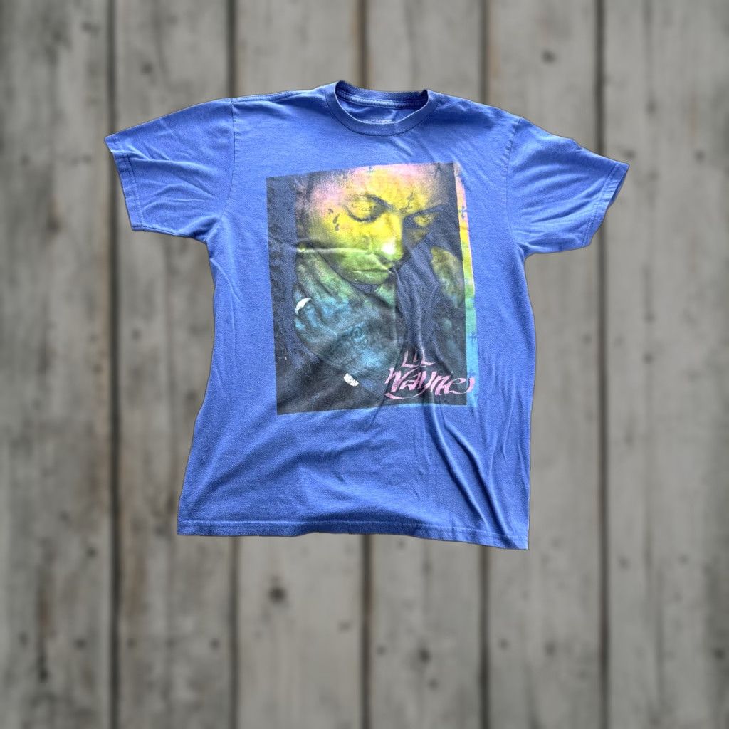 Vintage Lil Wayne Shirt Mens Medium Blue Graphic Rap Hip Hop Tee Live Nation Music Hoodie, Sweatshirt | PodTeesHub.com