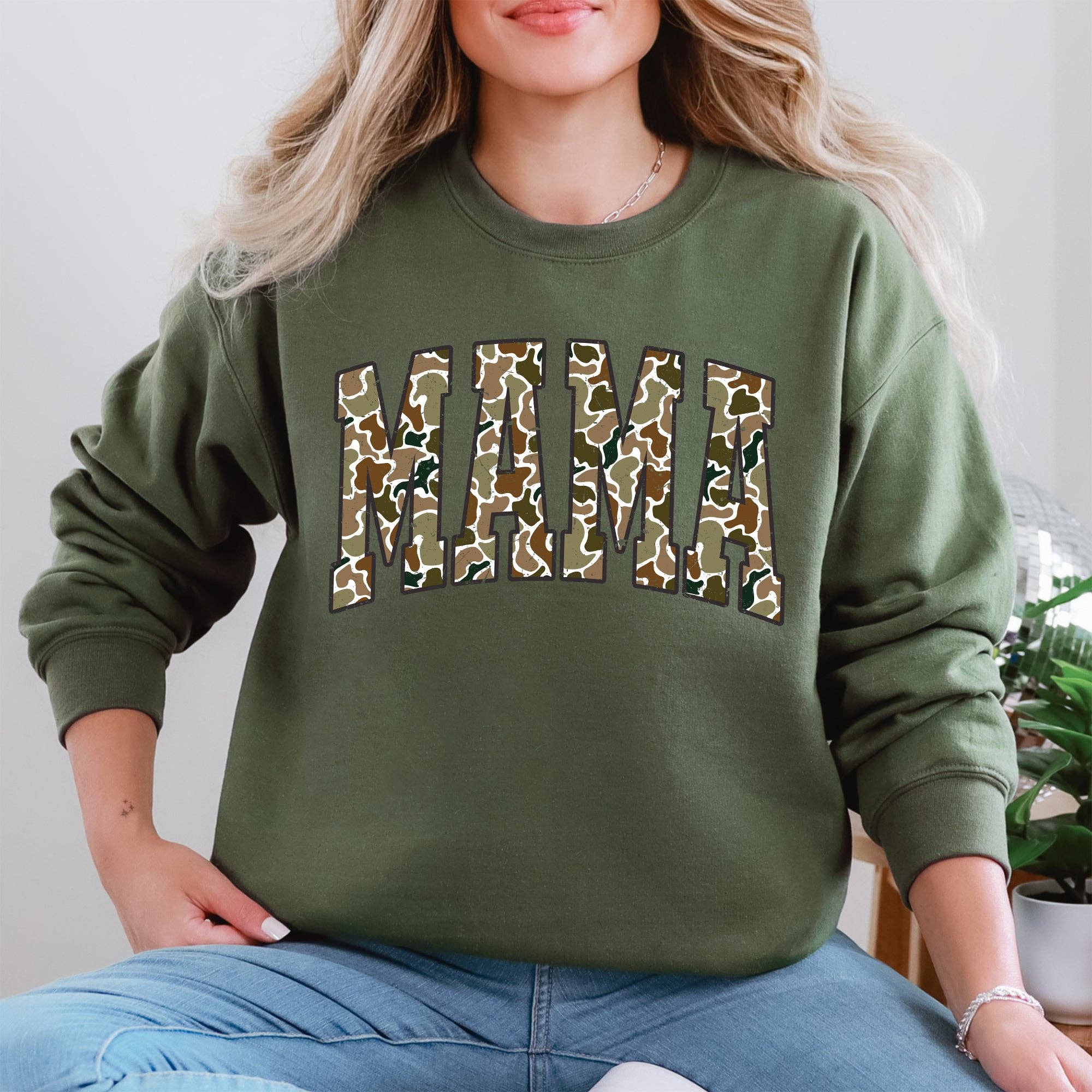 Mama, Camo, Camouflage Hunting Retro Mother's Day Sweatshirt T-Shirts, Hoodie | PodTeesHub.com