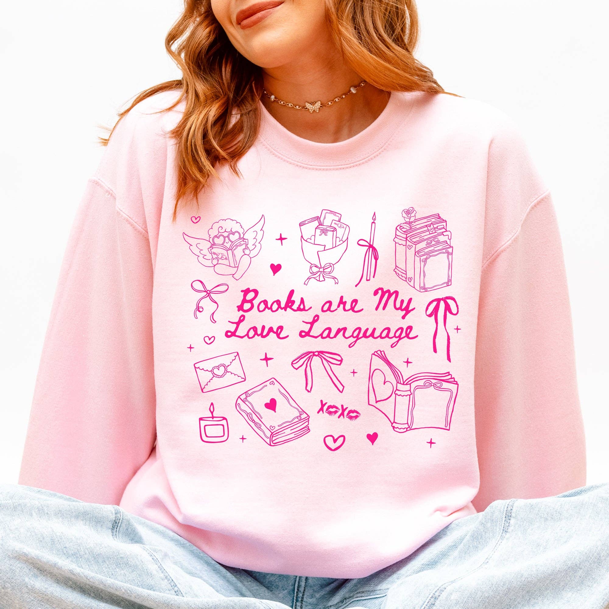 Books Are My Love Language Booktok Reading Sweatshirt T-Shirts, Hoodie | PodTeesHub.com