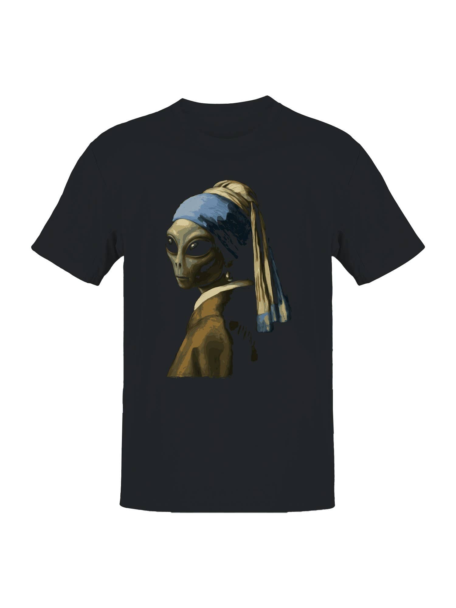 Alien with A Pearl Earring Art Men's T-Shirt Hoodie, Sweatshirt | PodTeesHub.com