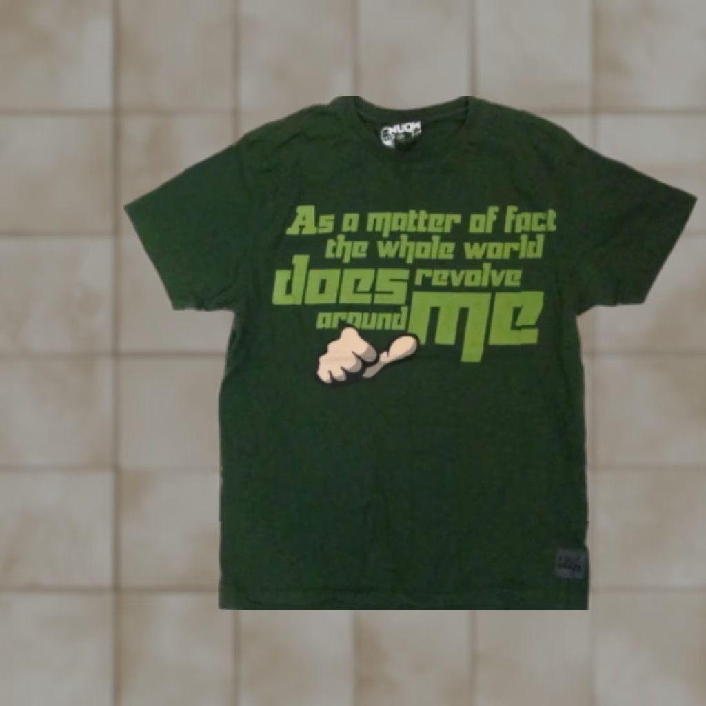 Vintage Nuon Junk T Shirt Mens S Green 100 Cotton Graphic Tee As A Matter Of Fact The Whole World Do Hoodie, Sweatshirt