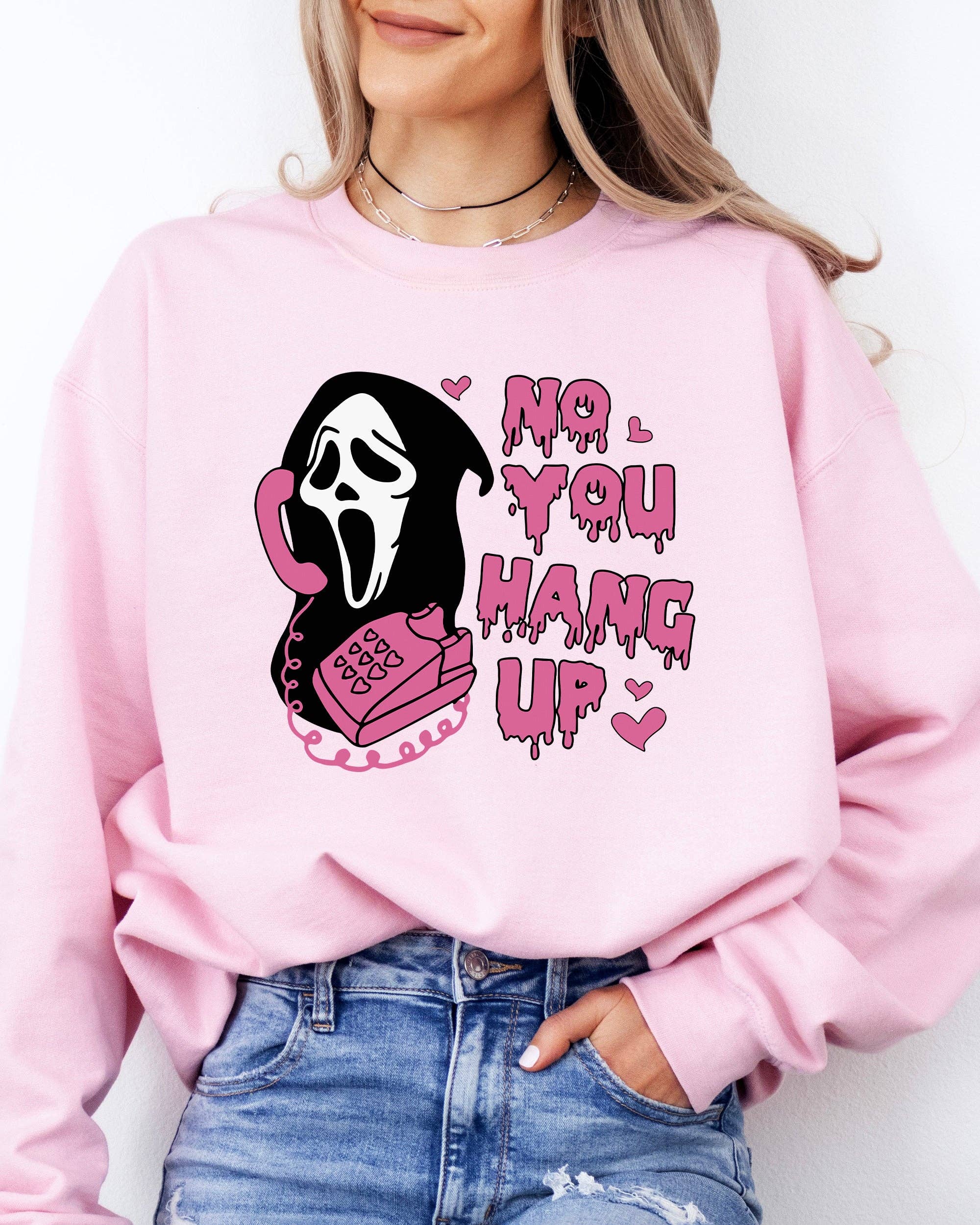 No You Hang Up, Skeleton, Ghost, Funny, Halloween Sweatshirt T-Shirts, Hoodie | PodTeesHub.com