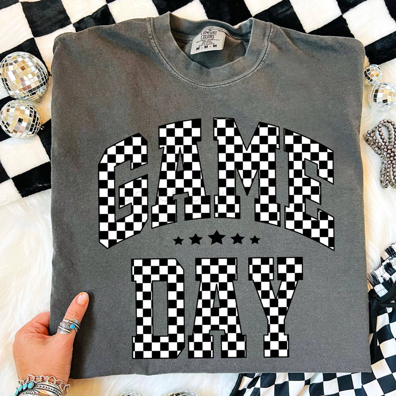 Checker Game Day Tee Hoodie, Sweatshirt | PodTeesHub.com