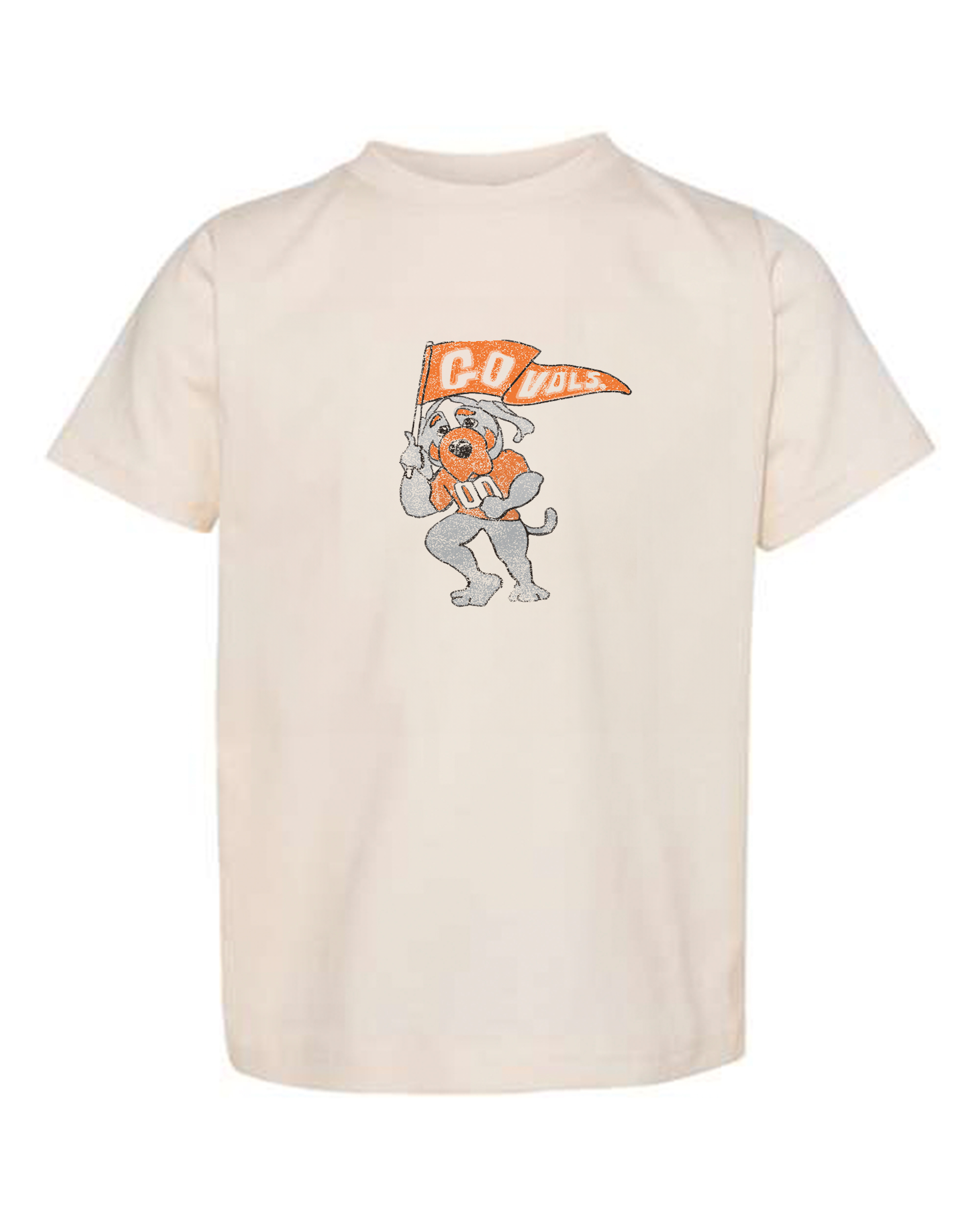 Children's Tennessee Vols Mascot Flag Cream Tee Hoodie, Sweatshirt | PodTeesHub.com