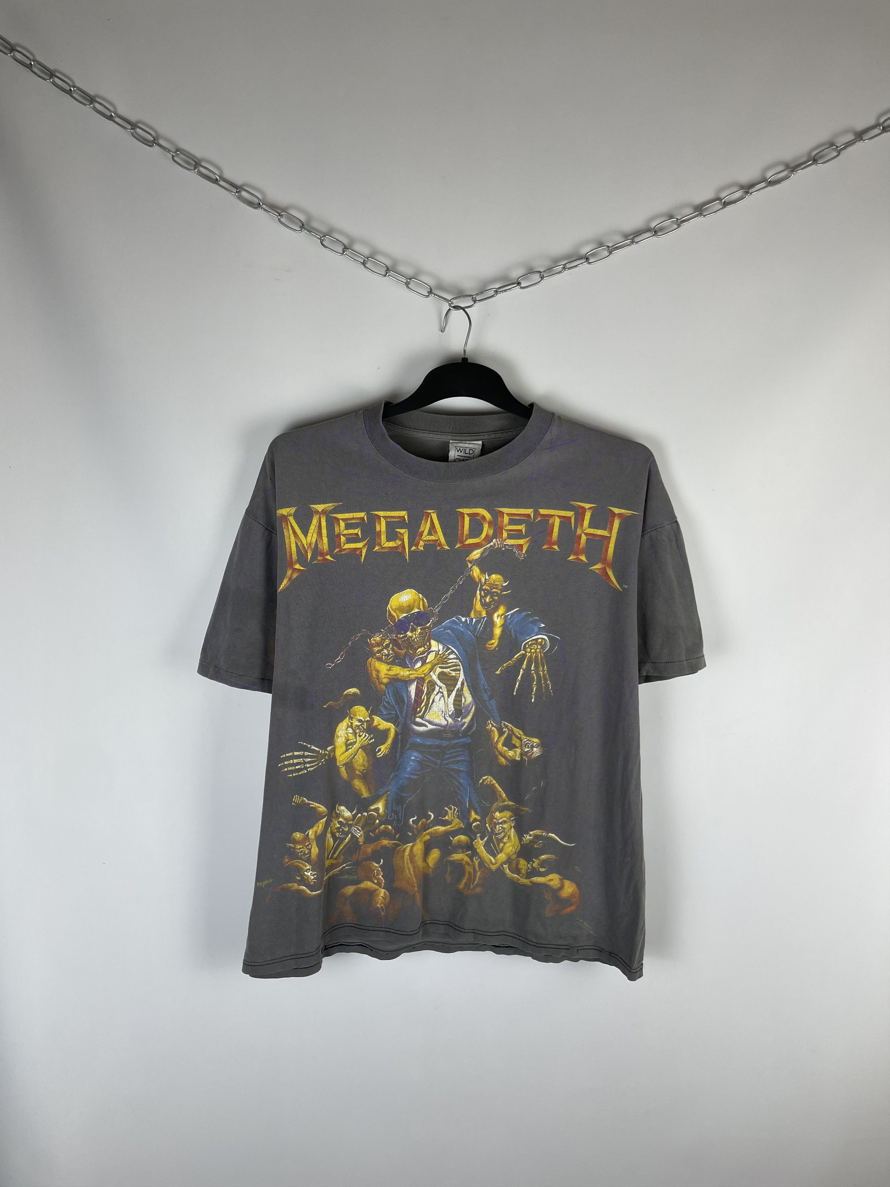 Vintage 1991 Megadeth All Over Print Aop Wild Oats Tee Shirt Hoodie, Sweatshirt | PodTeesHub.com