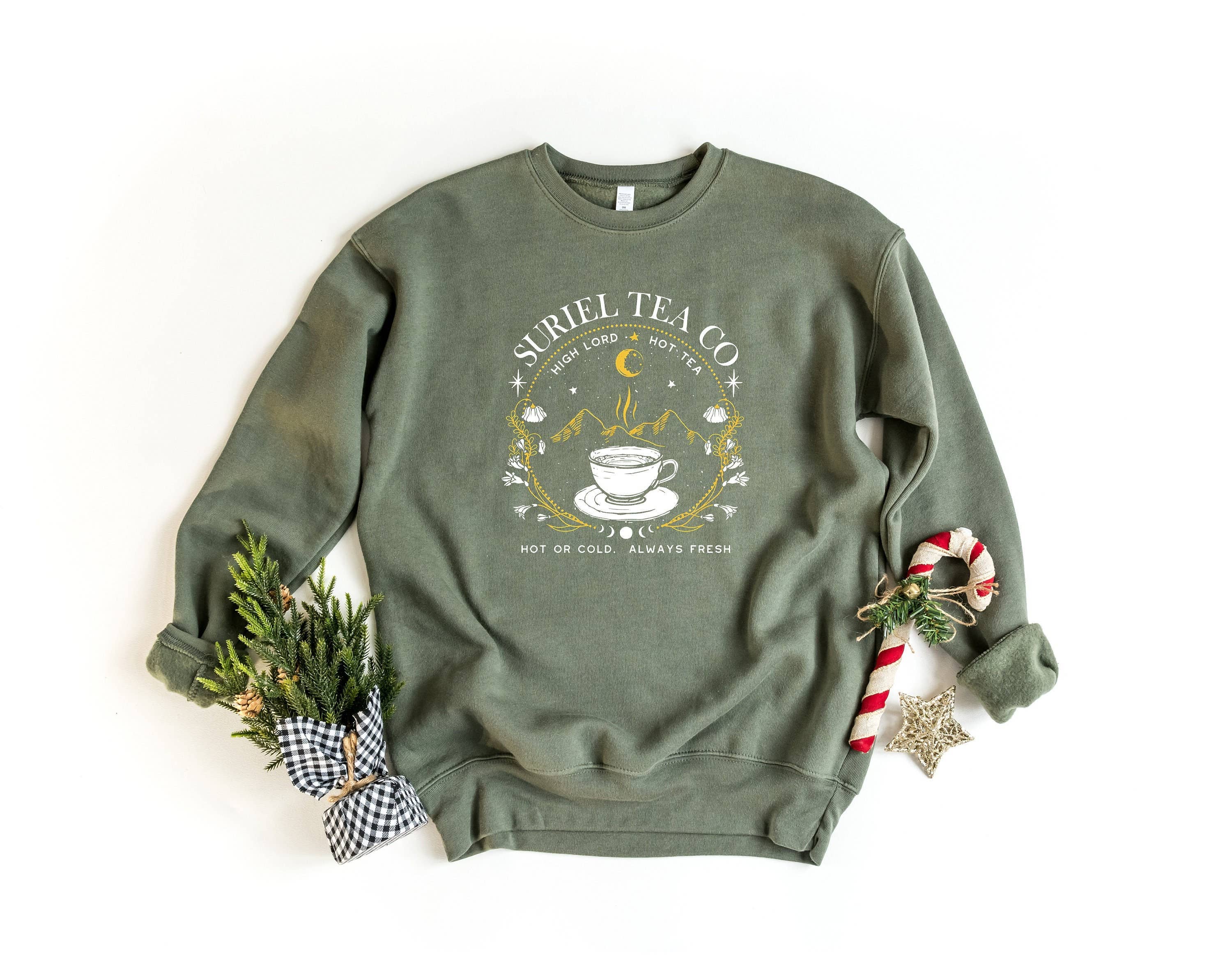 Suriel Tea Co Shirt - A Court of Thorns and Roses Sweater Hoodie, Sweatshirt | PodTeesHub.com