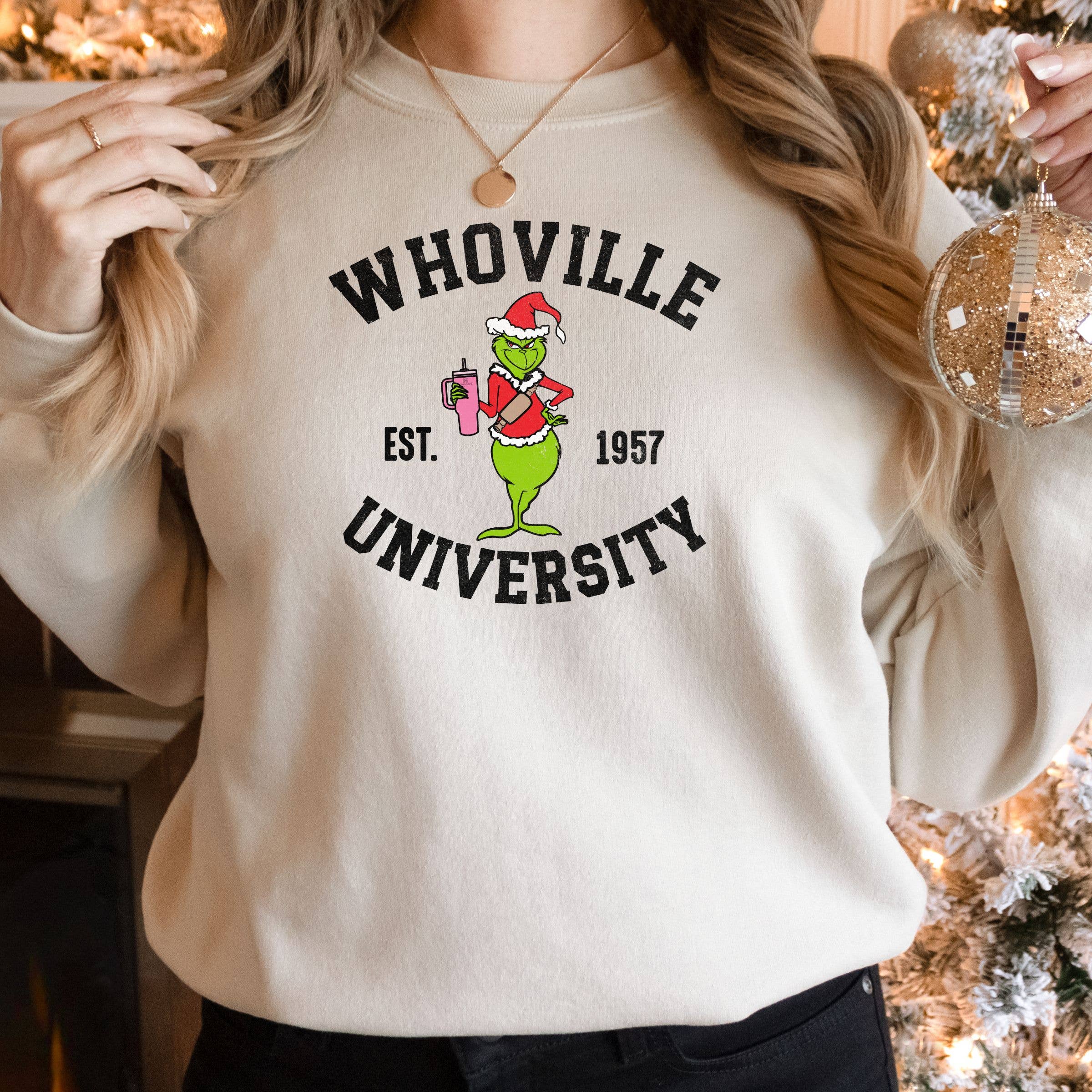 Whoville University Christmas Sweatshirt - Christmas Tee Hoodie | PodTeesHub.com