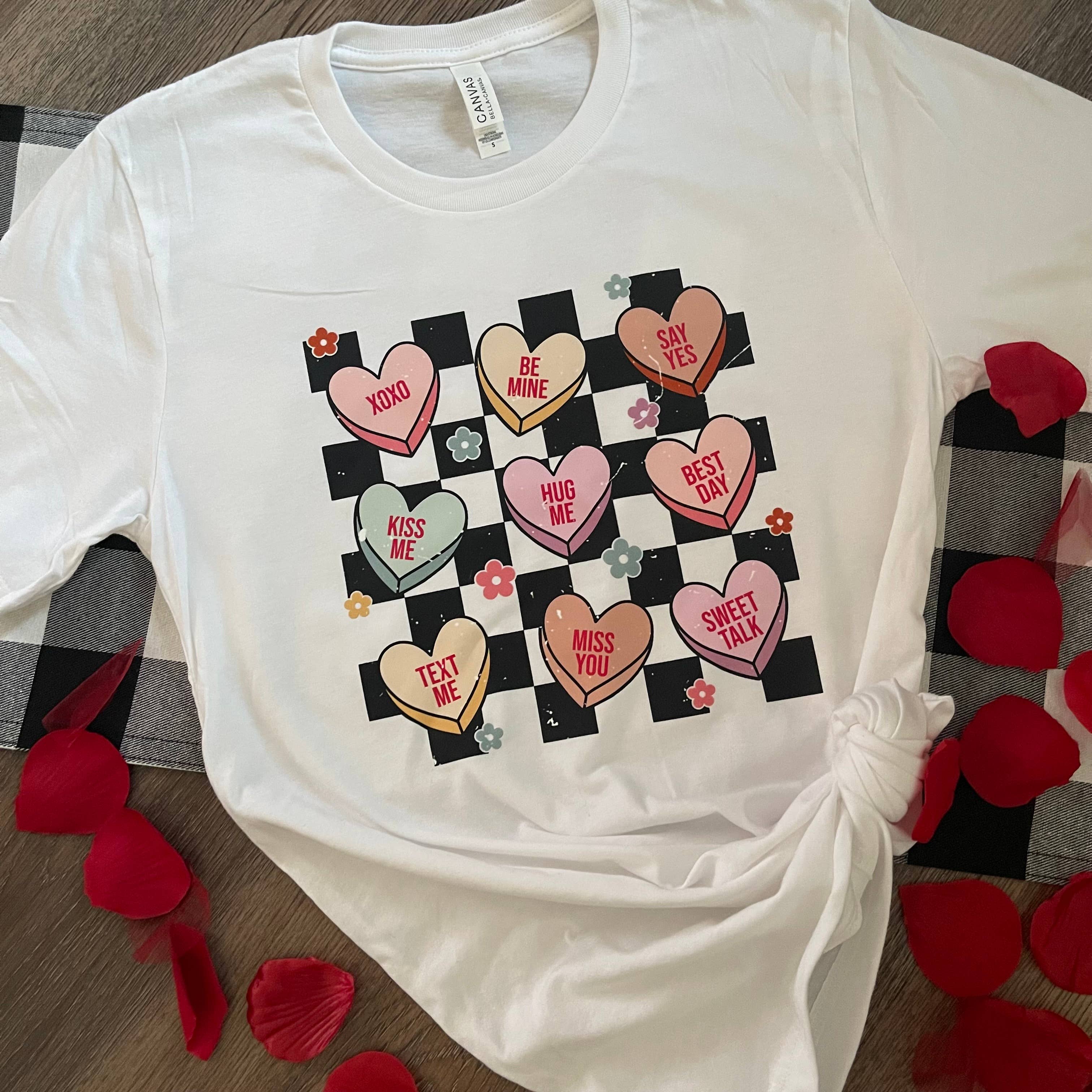 Conversation Hearts Valentine's Tee Hoodie, Sweatshirt | PodTeesHub.com