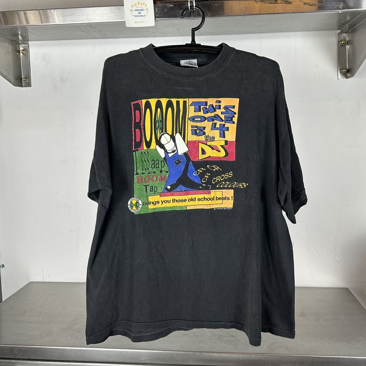 Rap Tees X Vintage Vintage 90s Cross Colours 4 The Dj Hip Hop Xl T Shirt Hoodie, Sweatshirt | PodTeesHub.com