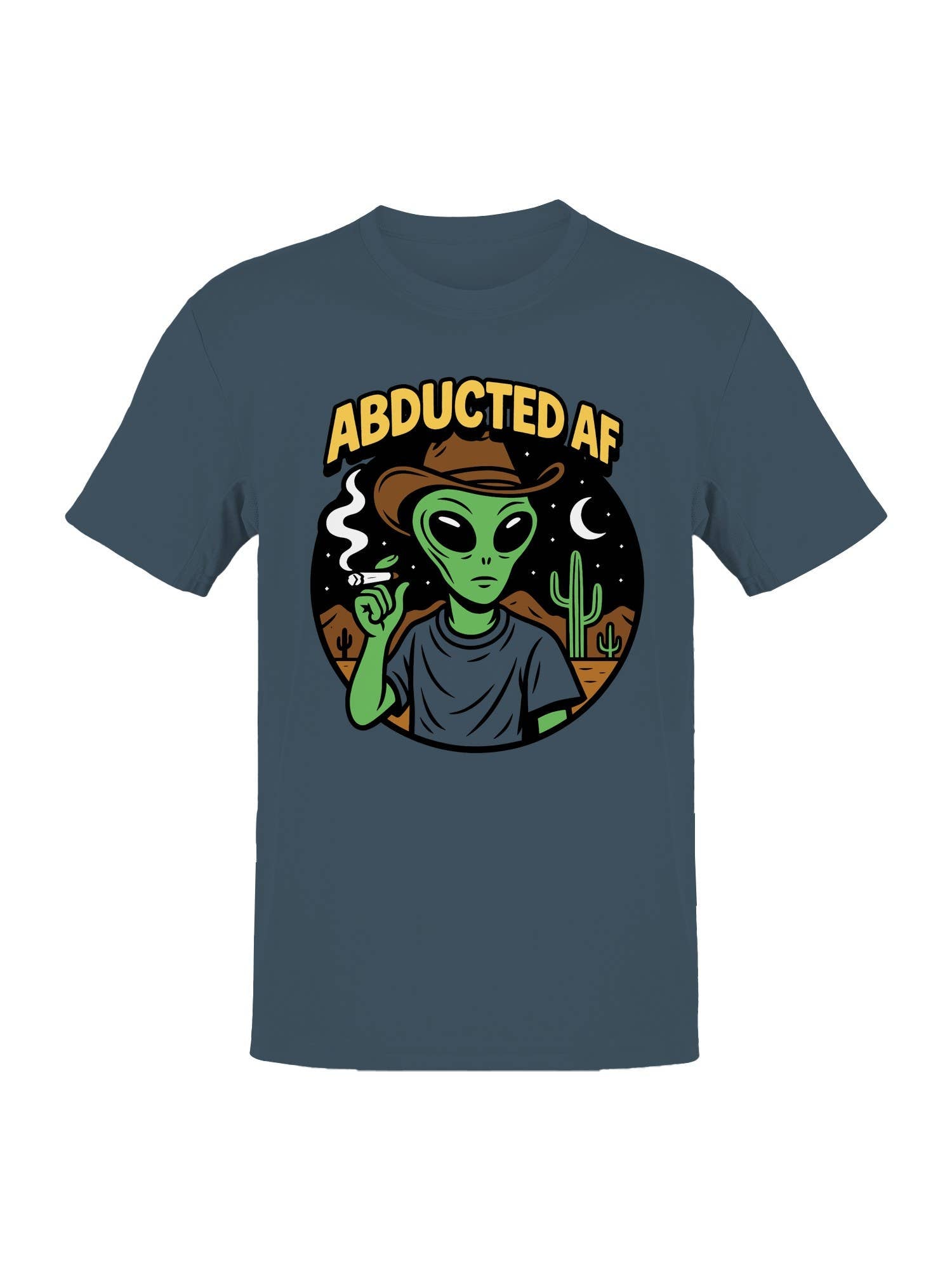 Alien Abducted Cowboy Night Men's T-Shirt Hoodie, Sweatshirt | PodTeesHub.com