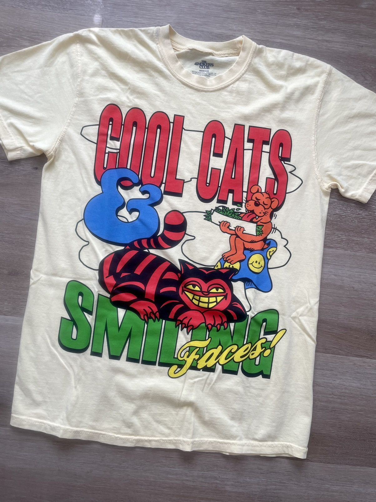 Band Tees Cool Cats Smiling Faces Smokersclub Fest Alice In Wonderland Hoodie, Sweatshirt | PodTeesHub.com