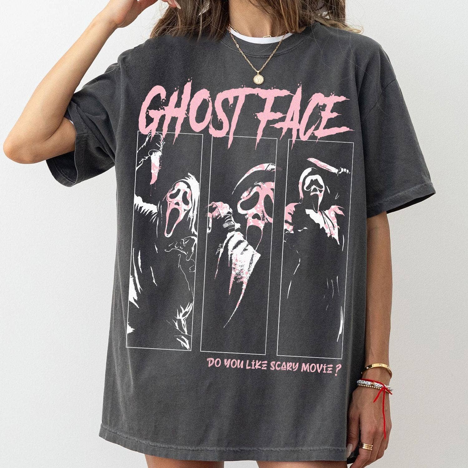 Ghostface Horror Movie Graphic Tee Halloween Shirt Hoodie, Sweatshirt | PodTeesHub.com