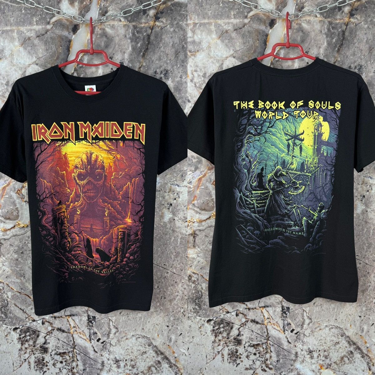 Iron Maiden Men S Iron Maiden World Tour 2017 T Shirt Size Medium Hoodie, Sweatshirt | PodTeesHub.com