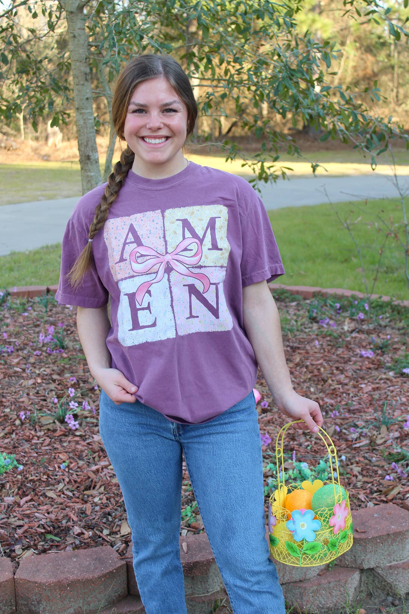 Amen Bow Graphic Tee Hoodie, Sweatshirt | PodTeesHub.com
