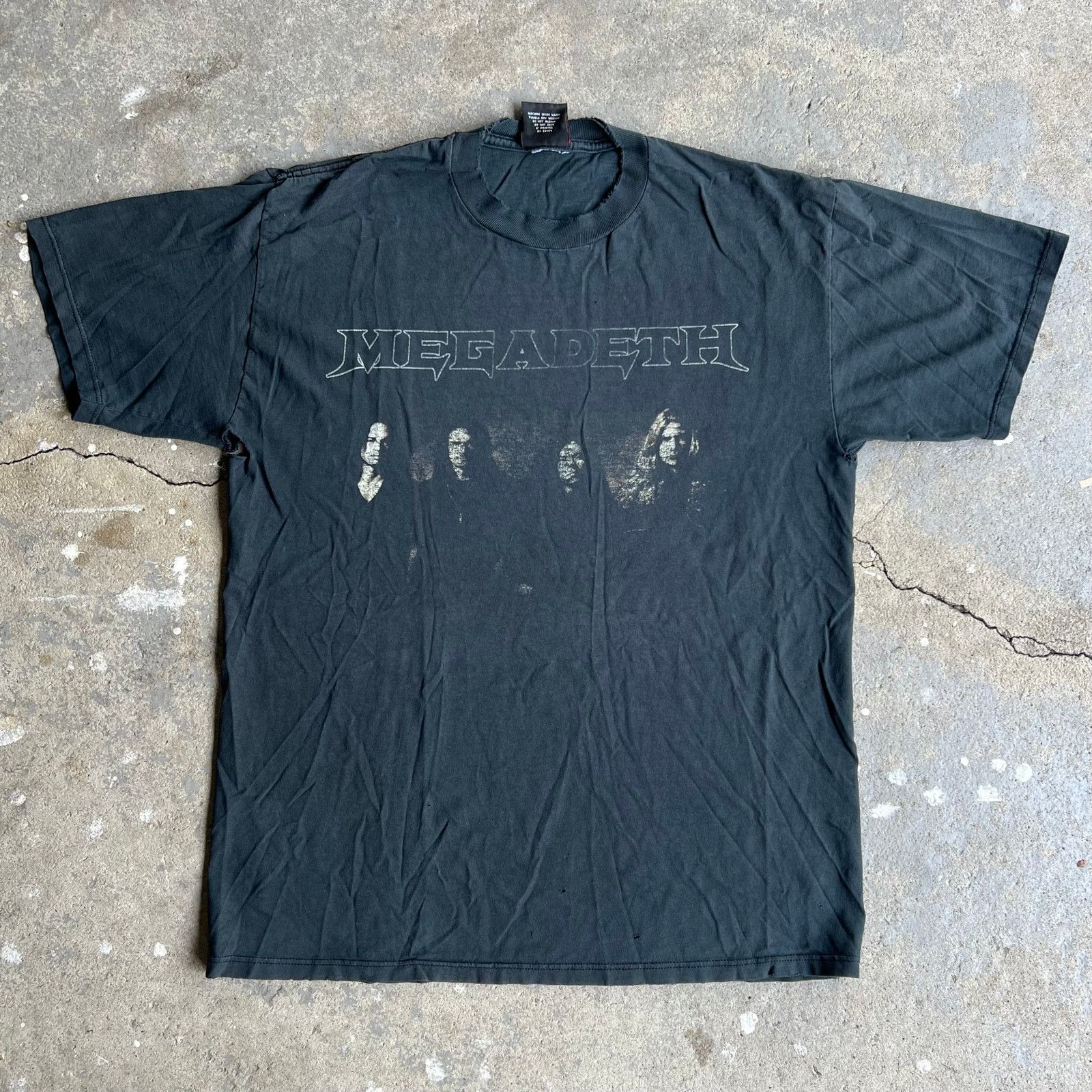 Vintage Faded Black Megadeth Giant Distressed Graphic Shirt Hoodie, Sweatshirt | PodTeesHub.com