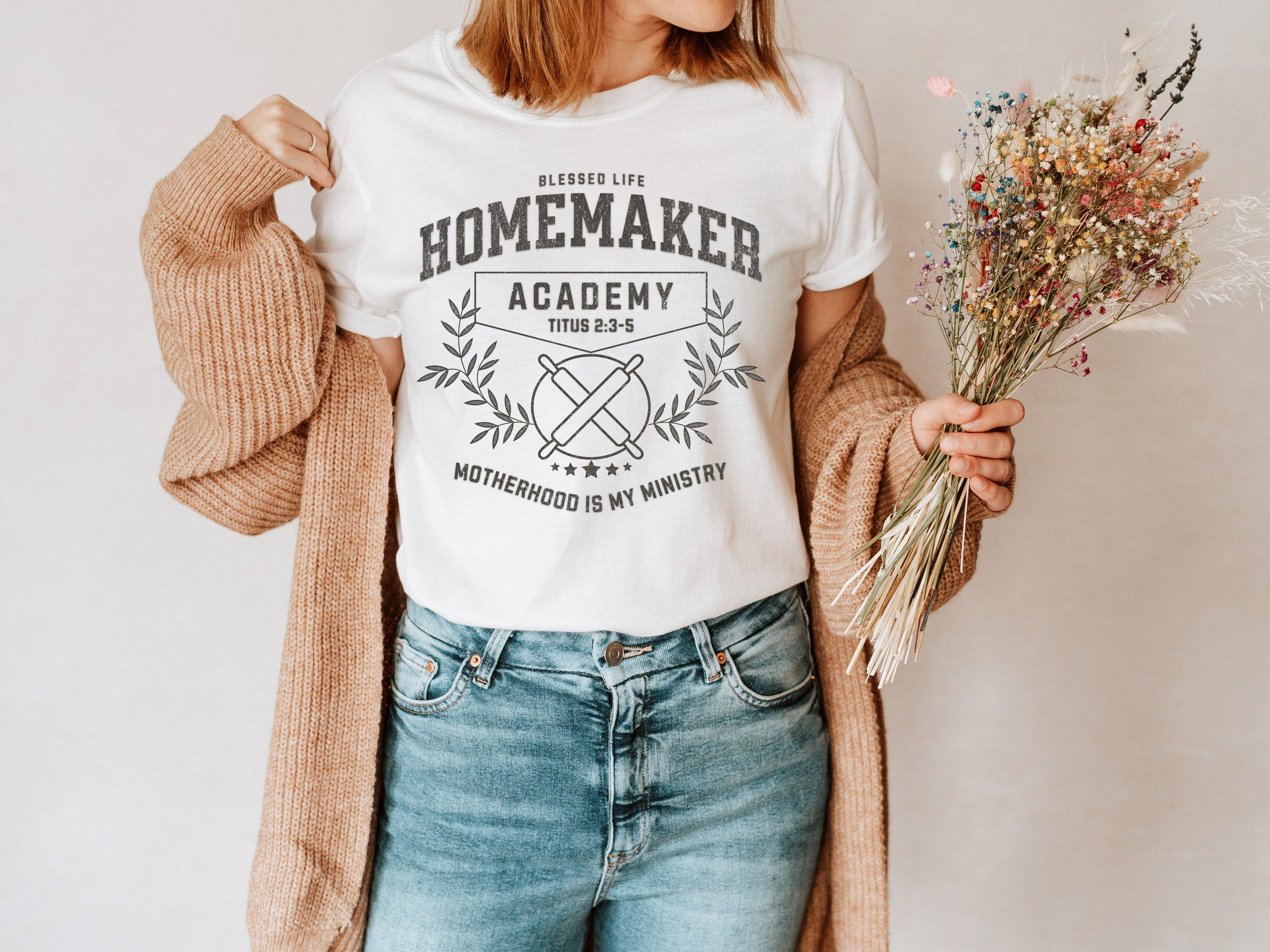 Homemaker College Graphic Tee | Mama Tee Hoodie, Sweatshirt | PodTeesHub.com