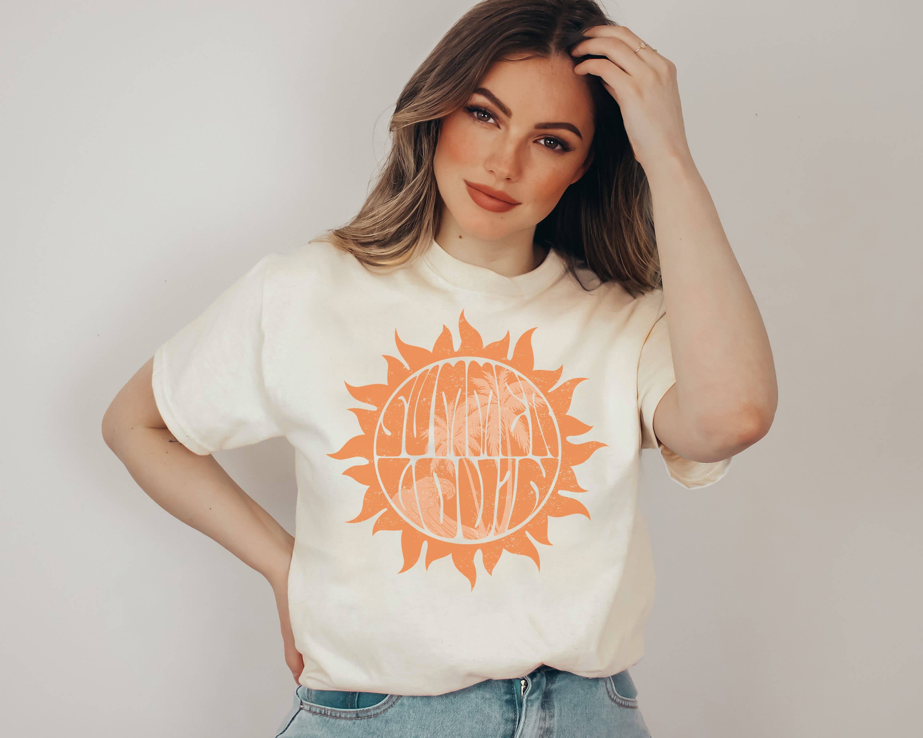 Summer Lovin Graphic Tee | Sunshine Tee Hoodie, Sweatshirt | PodTeesHub.com