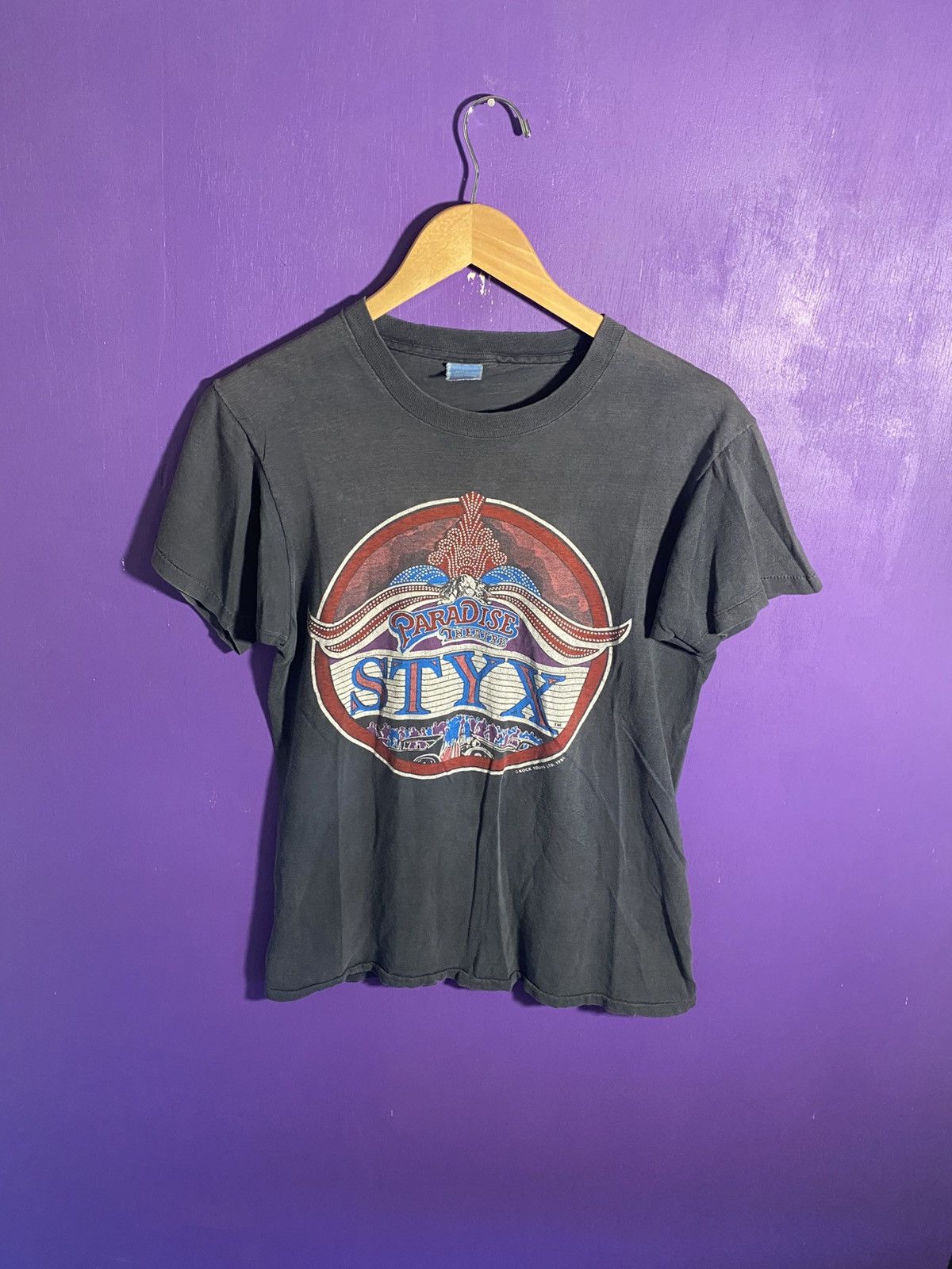 Vintage 1981 Styx Paradise Theatre Faded Concert Tee Hoodie, Sweatshirt | PodTeesHub.com