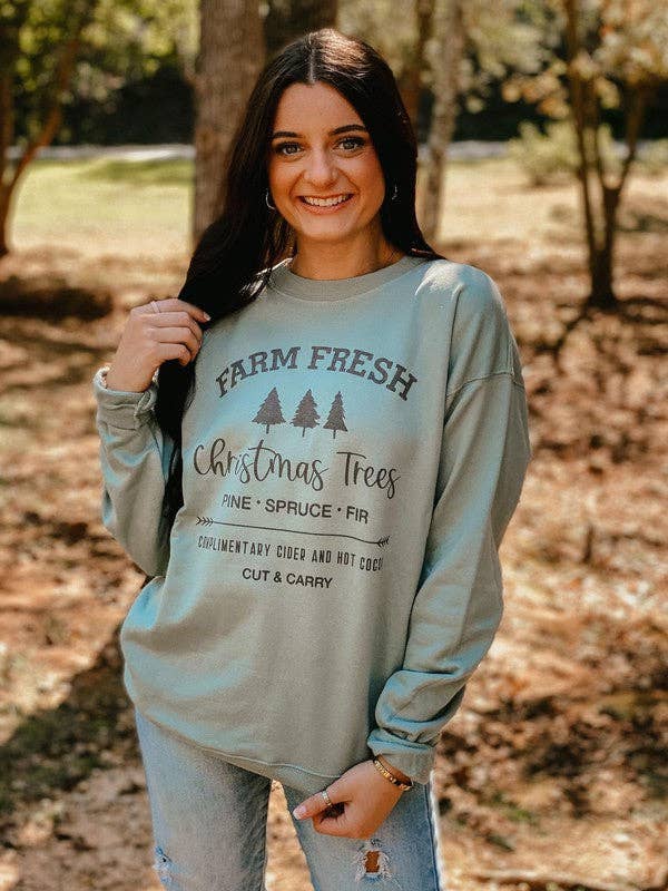 Farm Fresh Christmas Trees Sweatshirt T-Shirts, Hoodie | PodTeesHub.com