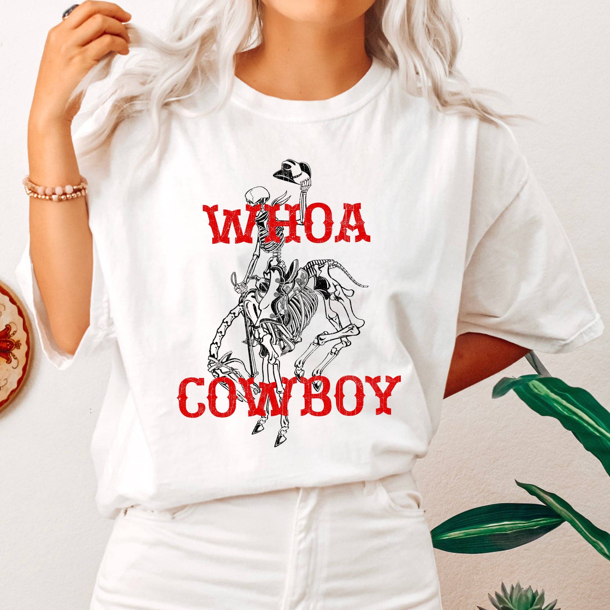 Whoa Cowboy, Horse, Broncoride, Rodeo, Skeleton, Tshirt Hoodie, Sweatshirt | PodTeesHub.com