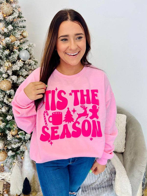 Tis the Season Christmas Favorites Puff Sweatshirt T-Shirts, Hoodie | PodTeesHub.com