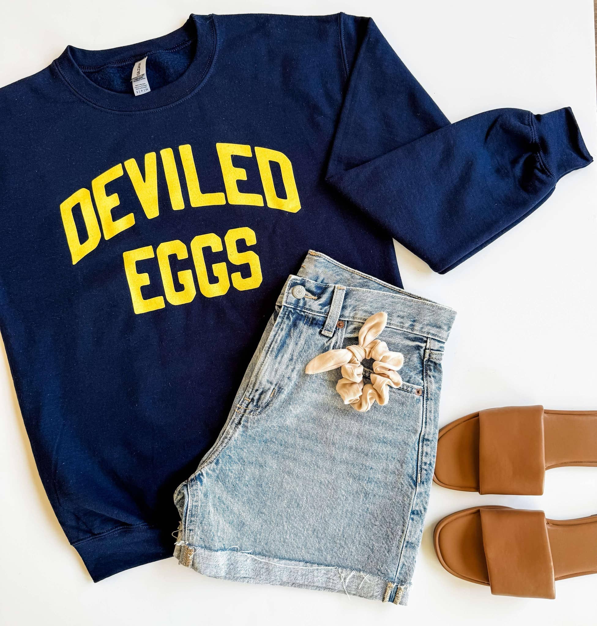 Deviled Eggs Sweatshirt, Funny Crewneck Sweatshirt Easter T-Shirts, Hoodie | PodTeesHub.com