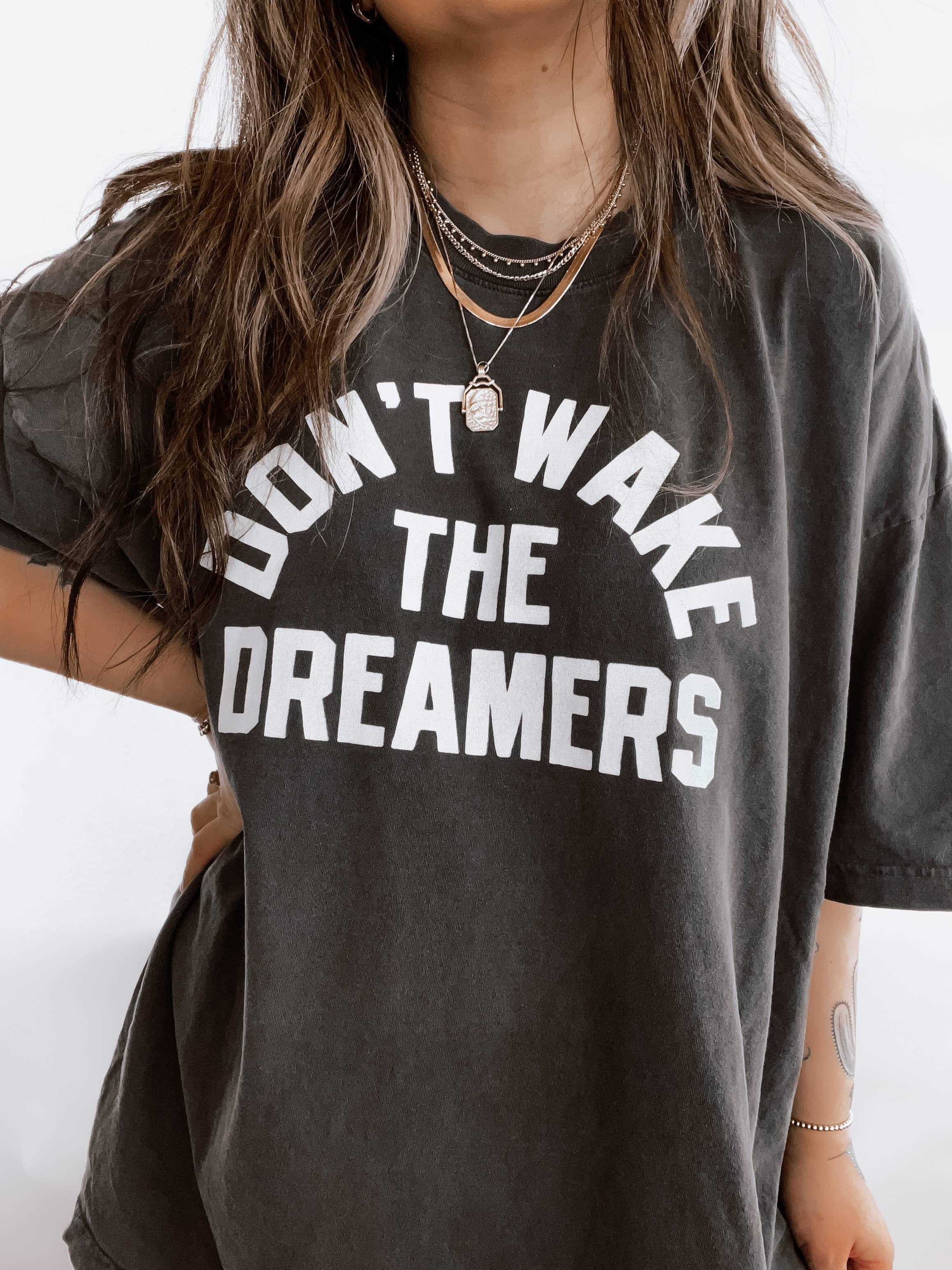 Don’T Wake the Dreamers Womens Graphic Tee - Smoke Hoodie, Sweatshirt | PodTeesHub.com