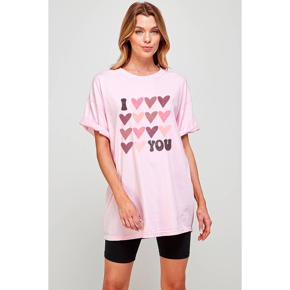 I Love You Graphic  Graphic Oversized Tee Hoodie, Sweatshirt | PodTeesHub.com