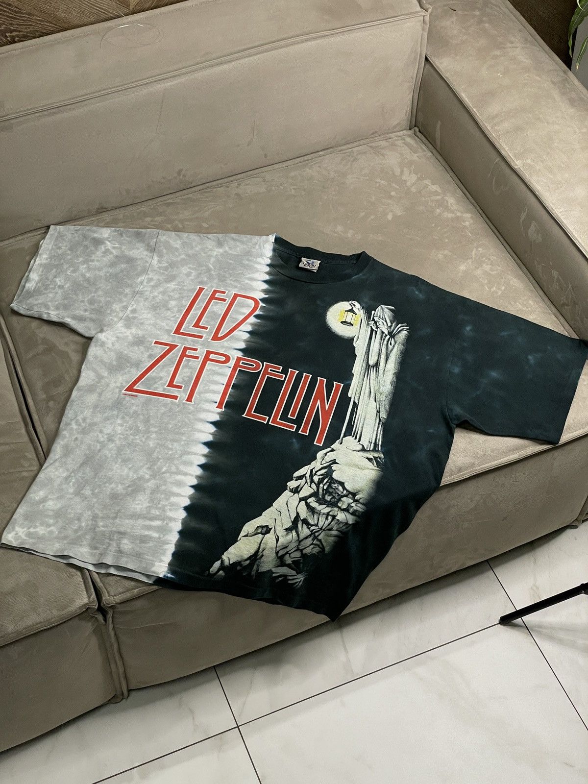 Zeppelin Vintage Led Zeppelin Stairway To Heaven 1971 Tiedye Tshirt Hoodie, Sweatshirt | PodTeesHub.com