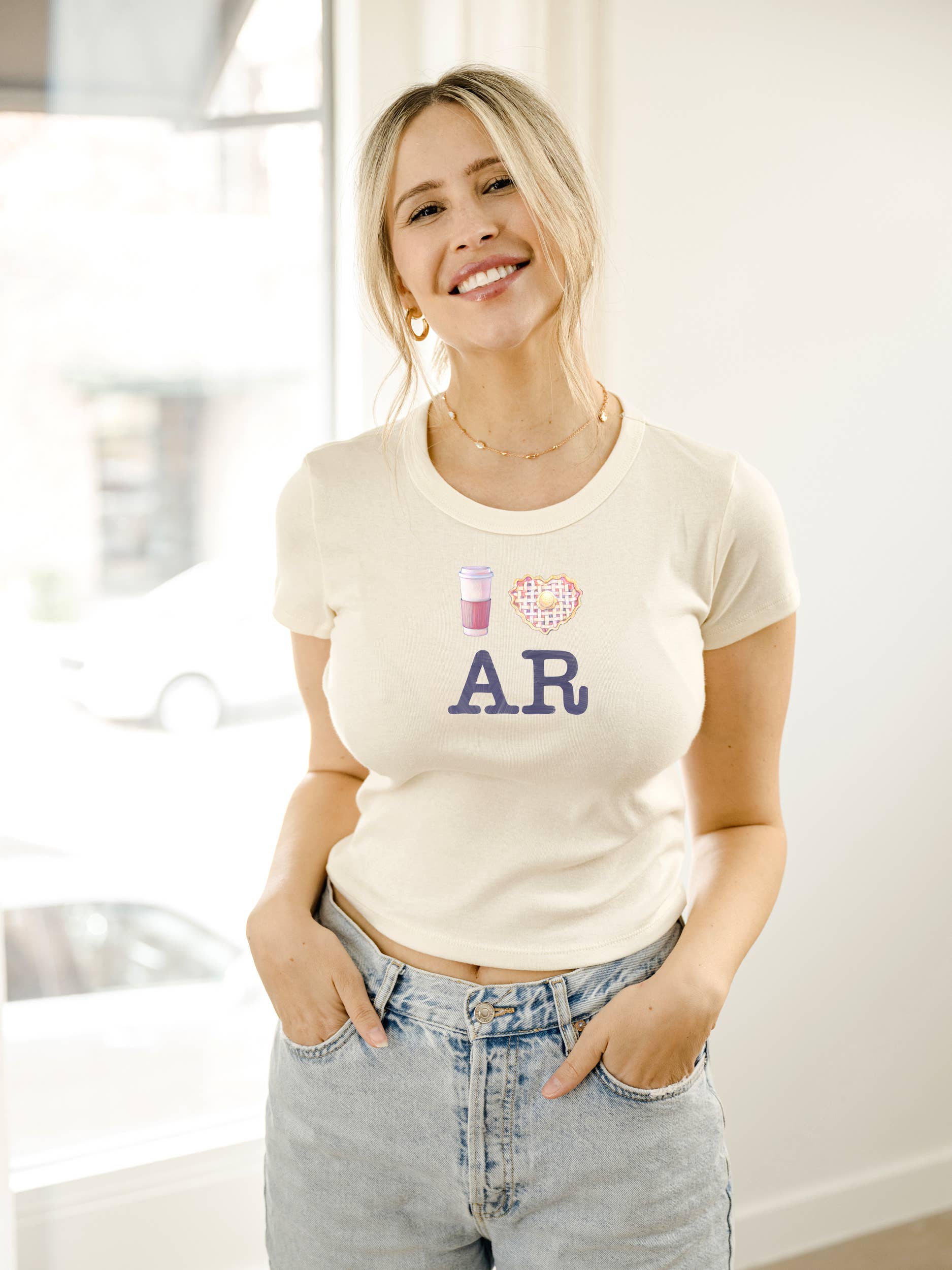 I Heart Pie Ar Off White Micro Cropped Tee Hoodie, Sweatshirt | PodTeesHub.com