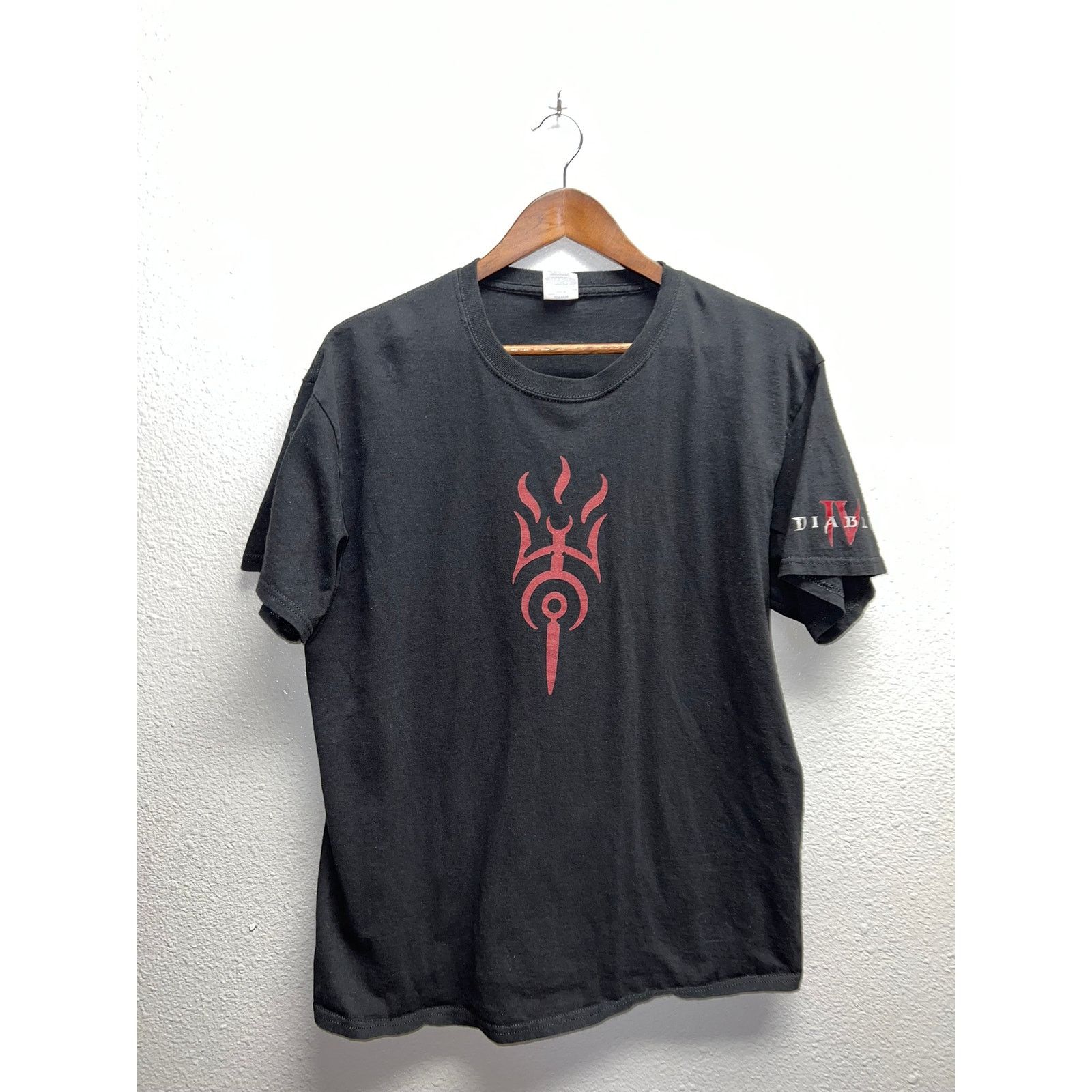 Port Company Diablo 4 Shirt Video Game Gaming Black Red Medium Hoodie, Sweatshirt | PodTeesHub.com