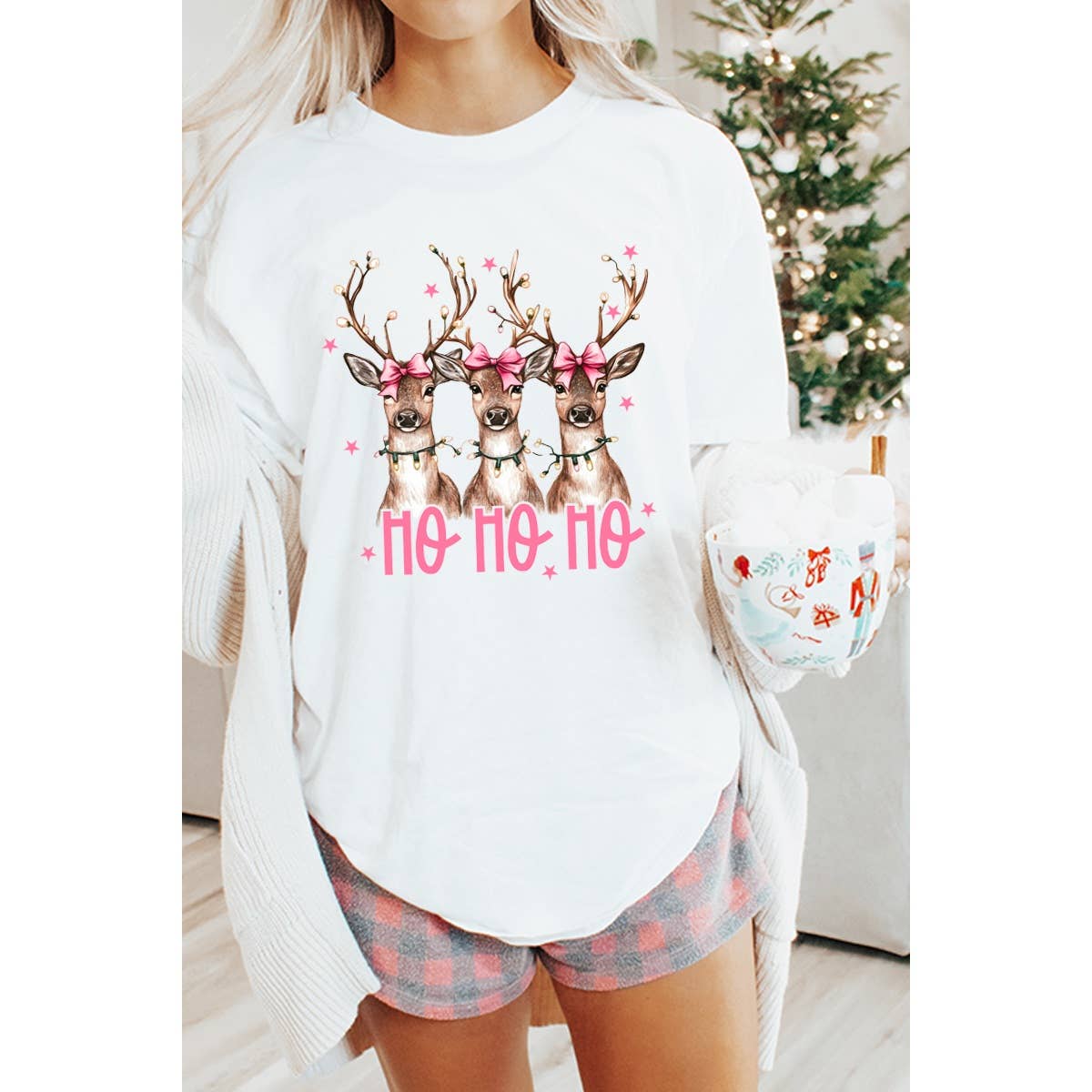 Ho Ho Ho Christmas  Vintage Graphic Oversized Tee Hoodie, Sweatshirt | PodTeesHub.com