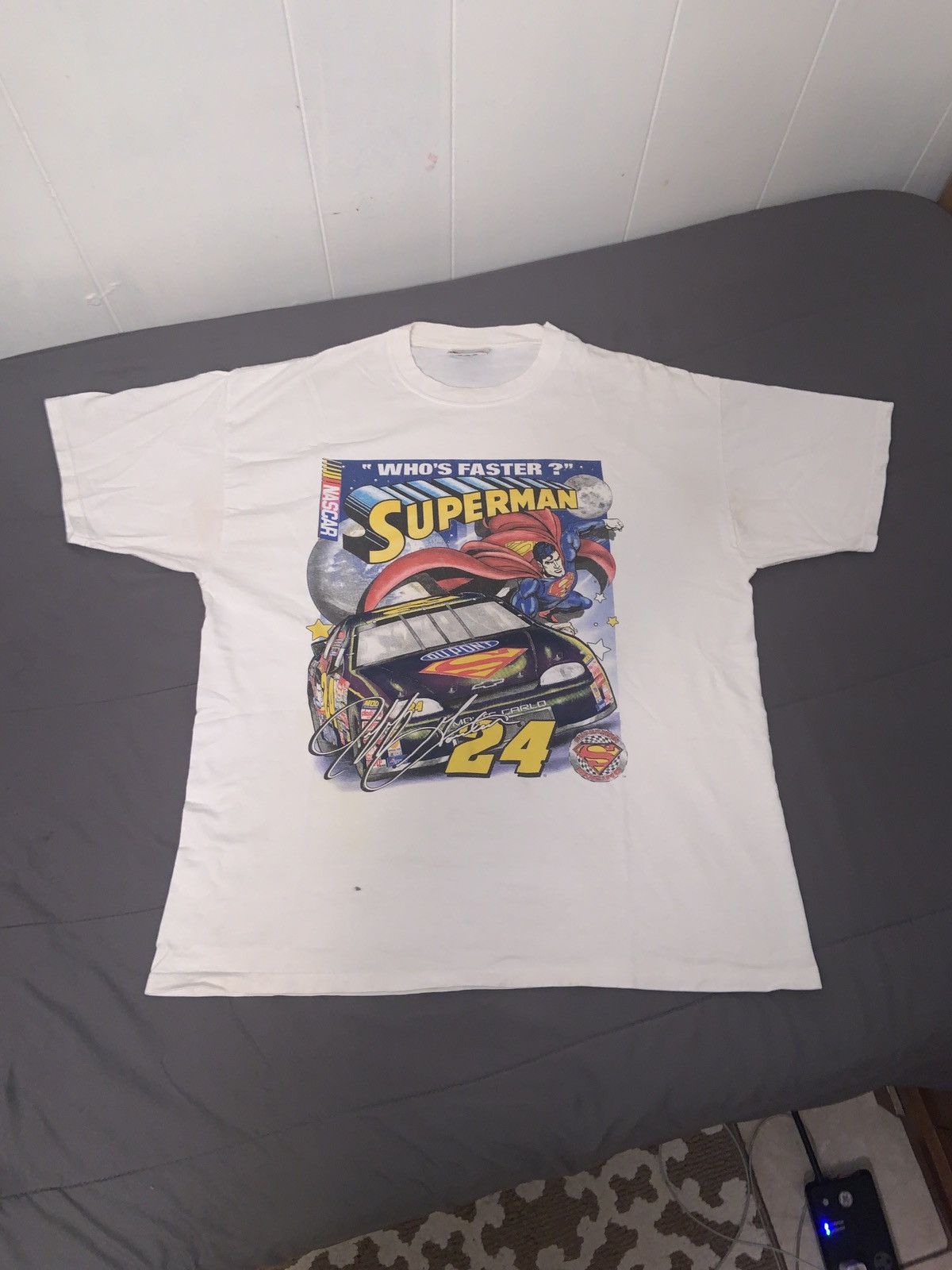 Superman Nascar Size L T-Shirts, Hoodie, Sweatshirt | PodTeesHub.com