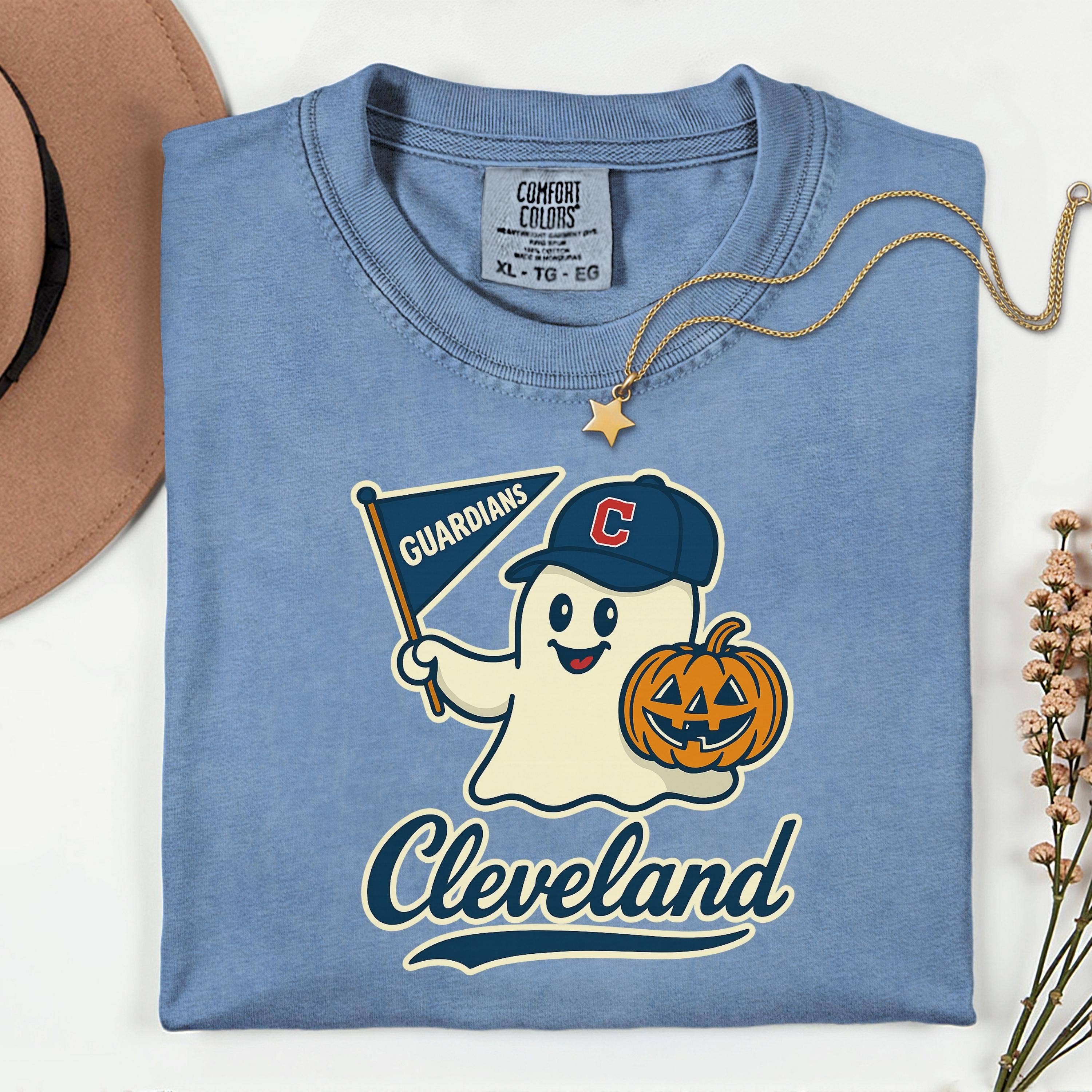 Cleveland Guardians Halloween Ghost Shirt Hoodie, Sweatshirt | PodTeesHub.com