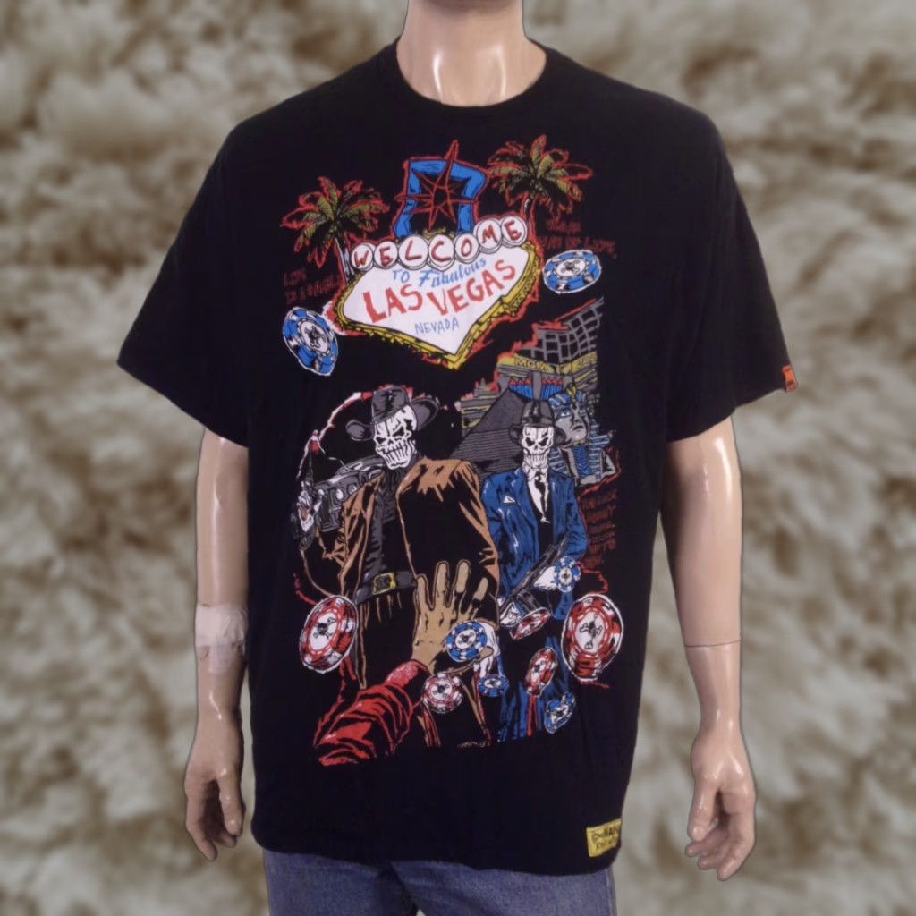 Brand Welcome To Las Vegas T Shirt Men 2x Black Crew Neck Short Sleeve Graphic Print H Hoodie, Sweatshirt | PodTeesHub.com