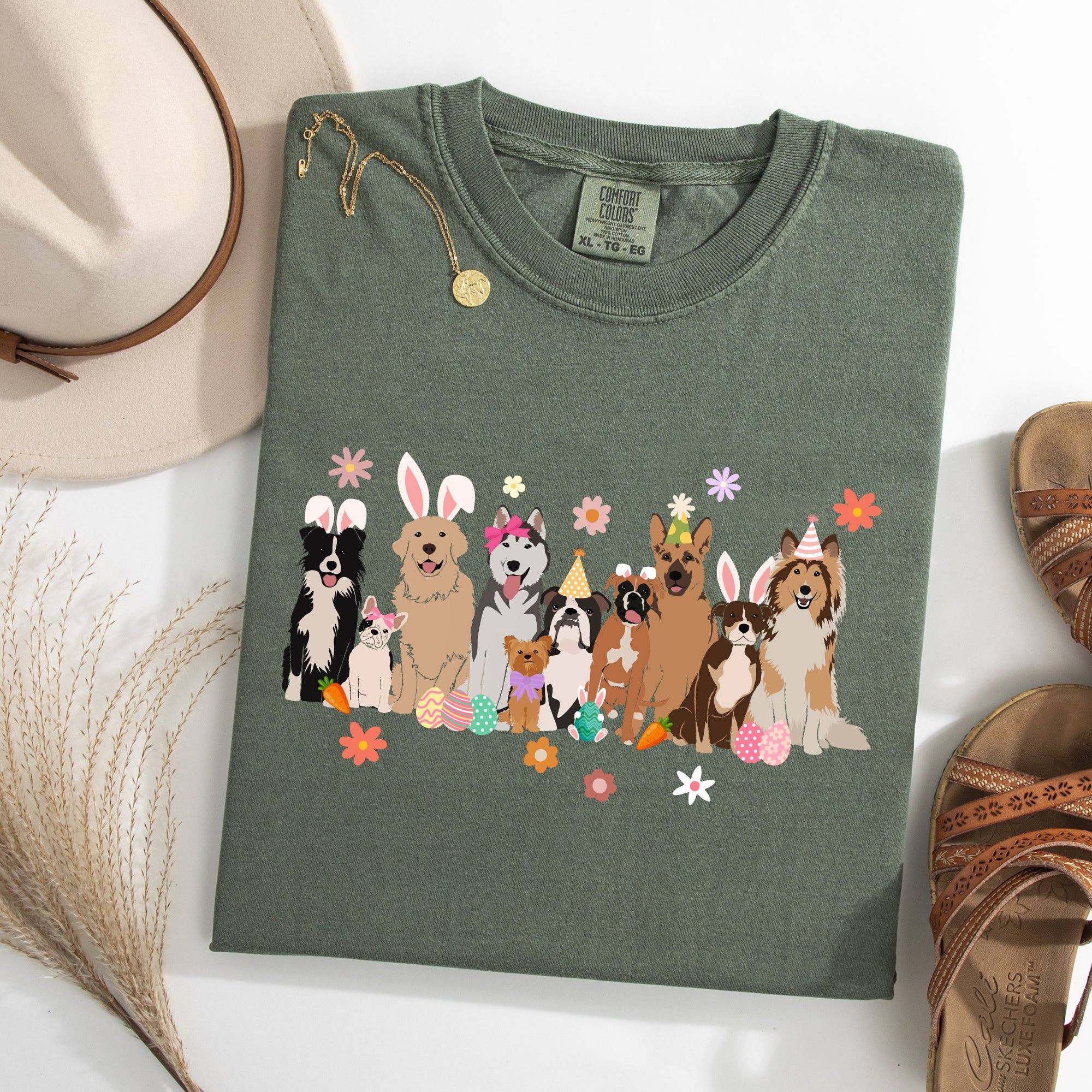 Adorable Dogs, Easter, Bunny, Jesus, Rabbit, Holiday Tshirt Hoodie, Sweatshirt | PodTeesHub.com