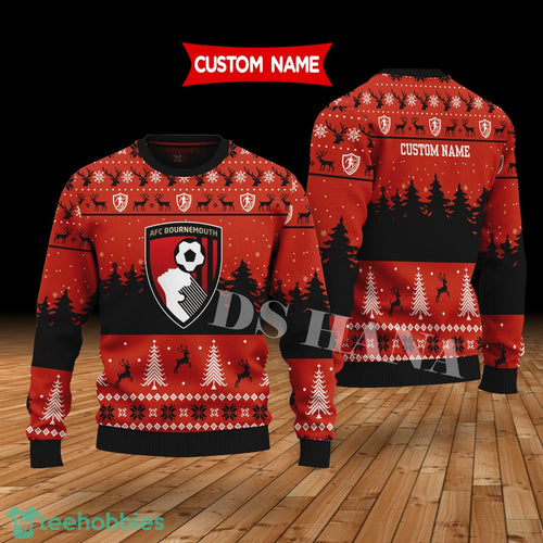 AFC Bournemouth Custom Name Merry Xmas Sweater For Soccer Sport Team’s Fans Sweater